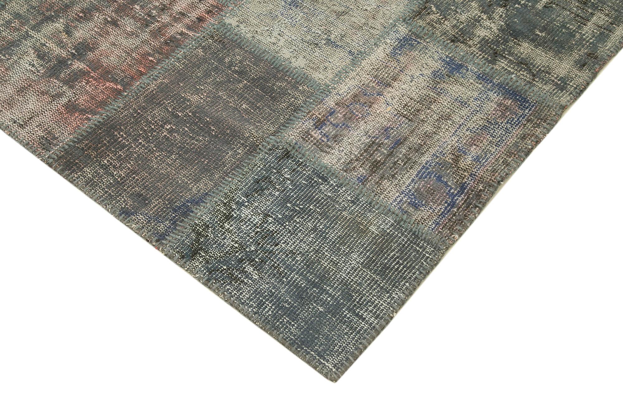 5 x 7 Grey Patchwork Rug - 2488