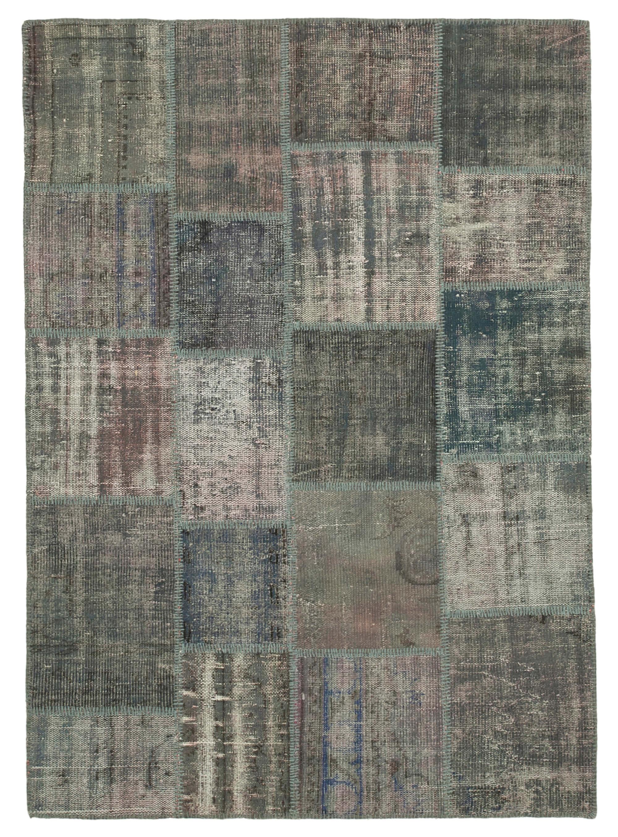 5 x 7 Grey Patchwork Rug - 2490