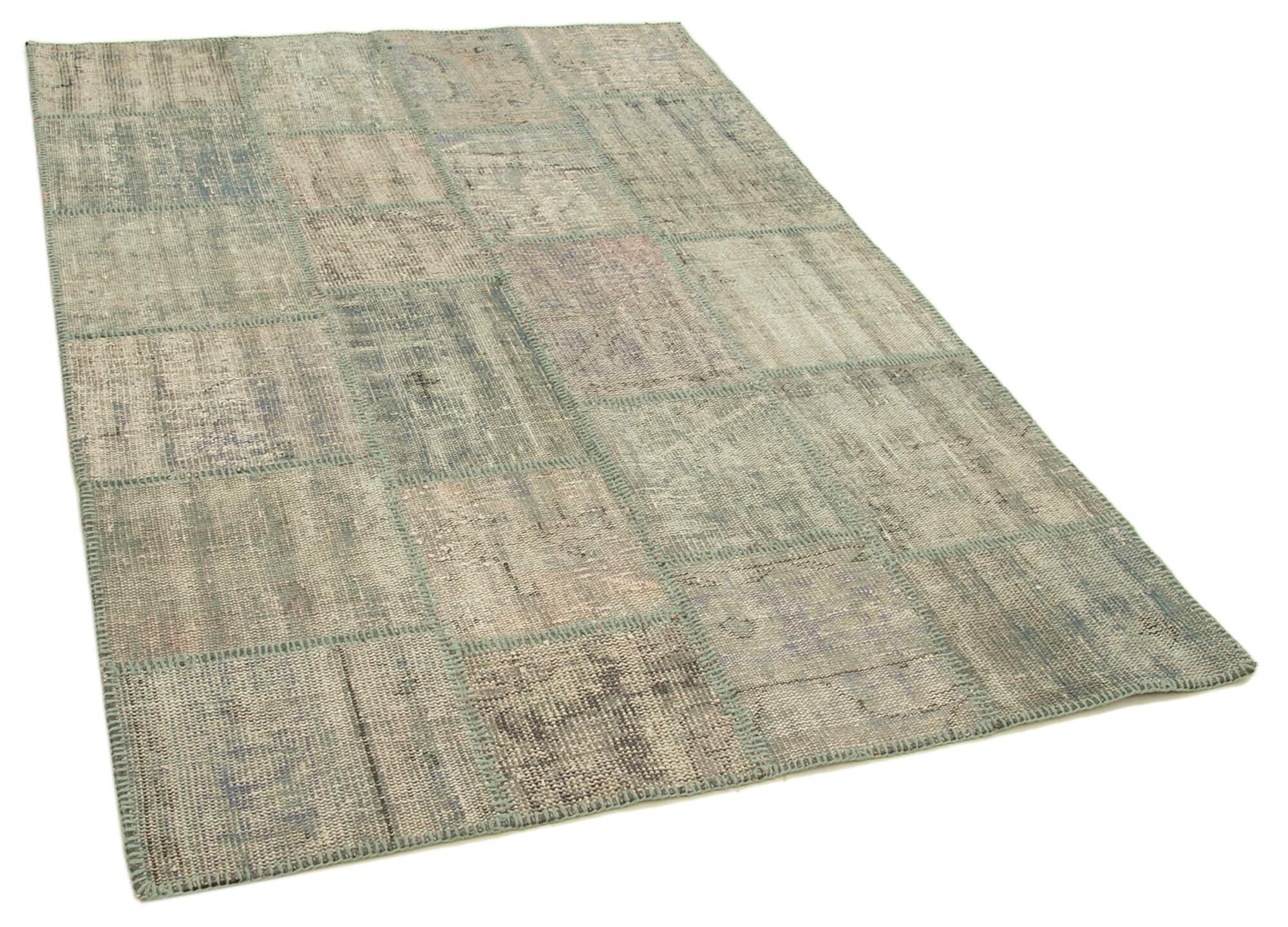 5 x 7 Grey Patchwork Rug - 2491