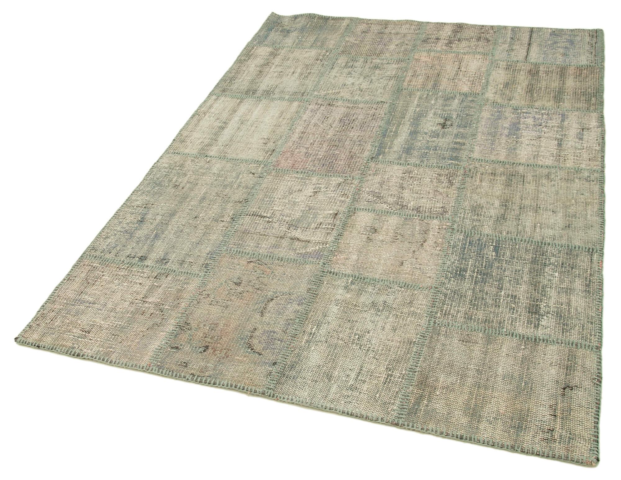 5 x 7 Grey Patchwork Rug - 2491