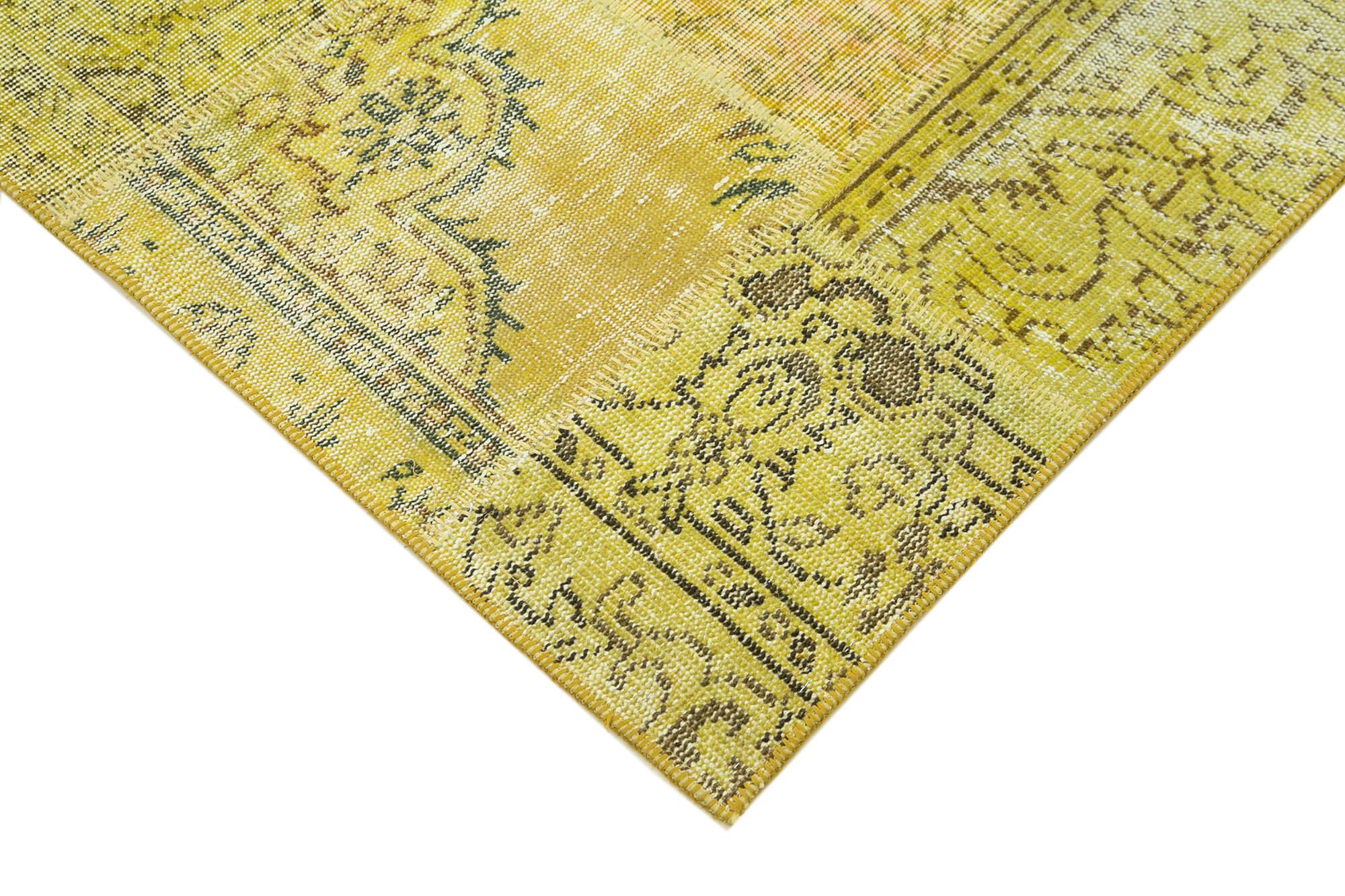 4 x 6 Yellow Patchwork Rug - 2492