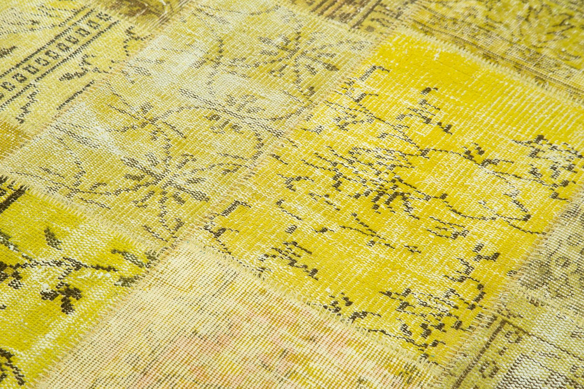 4 x 6 Yellow Patchwork Rug - 2492