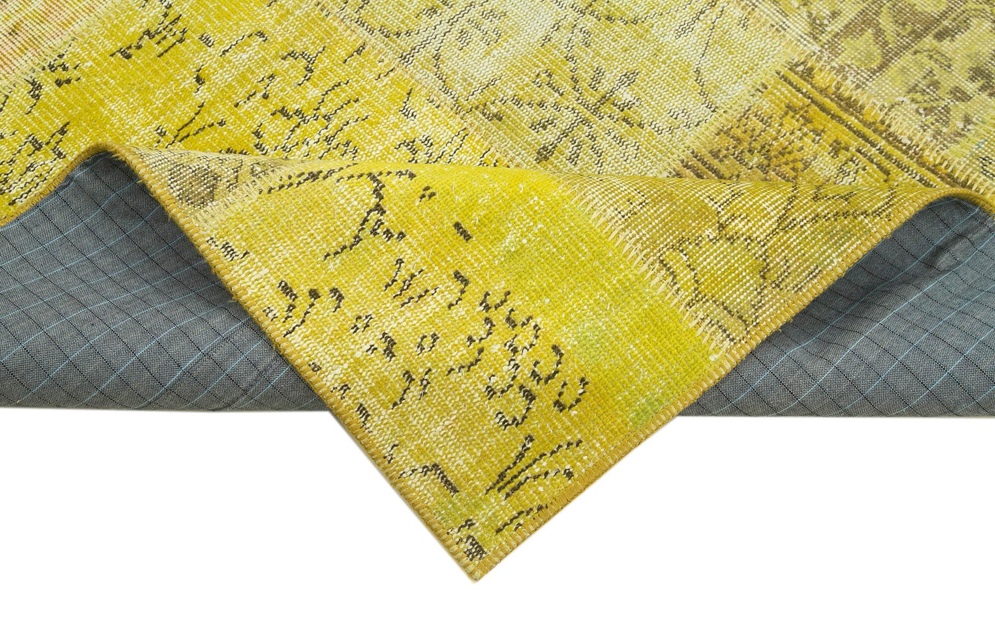 4 x 6 Yellow Patchwork Rug - 2492