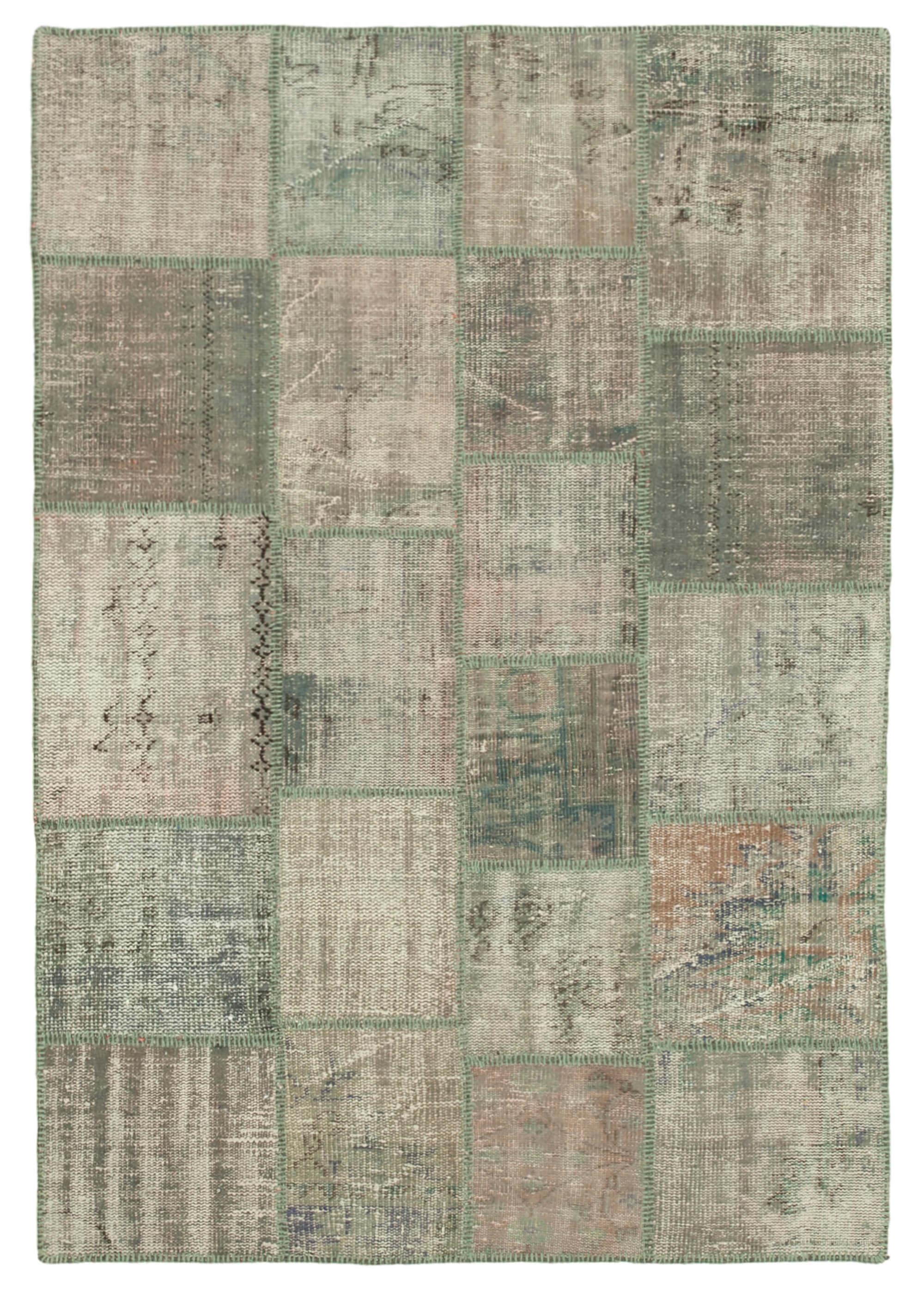 5 x 7 Grey Patchwork Rug - 2496