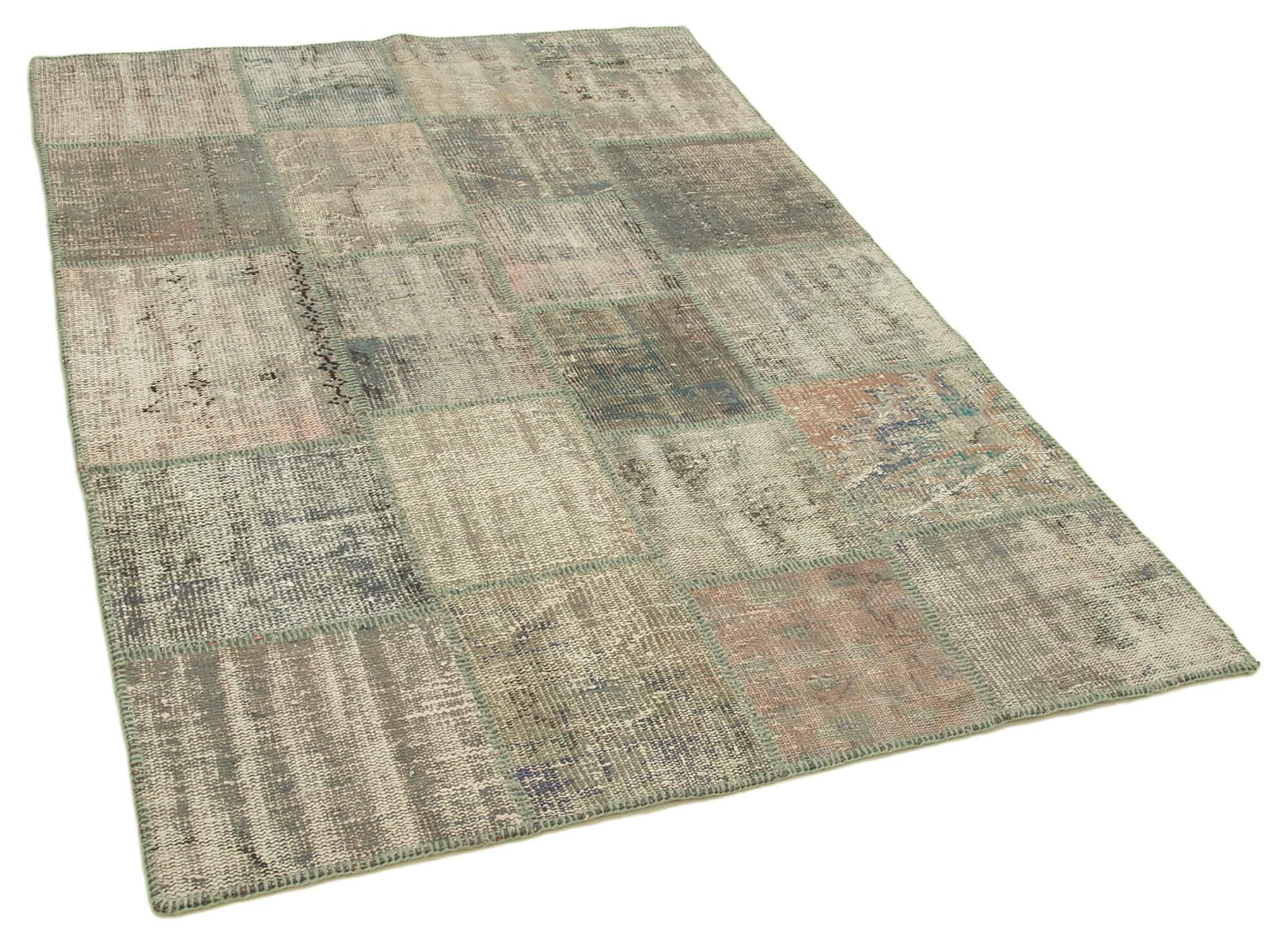 5 x 7 Grey Patchwork Rug - 2496