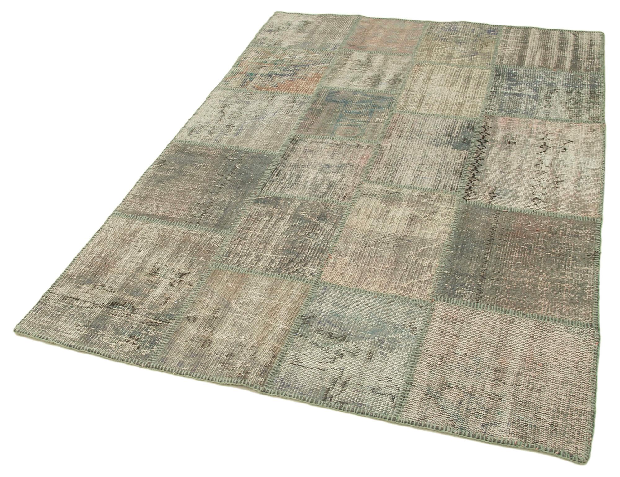 5 x 7 Grey Patchwork Rug - 2496