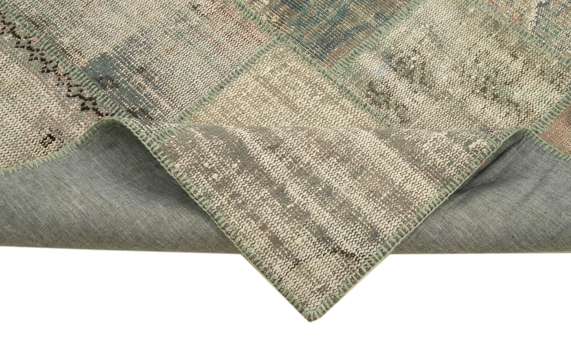 5 x 7 Grey Patchwork Rug - 2496