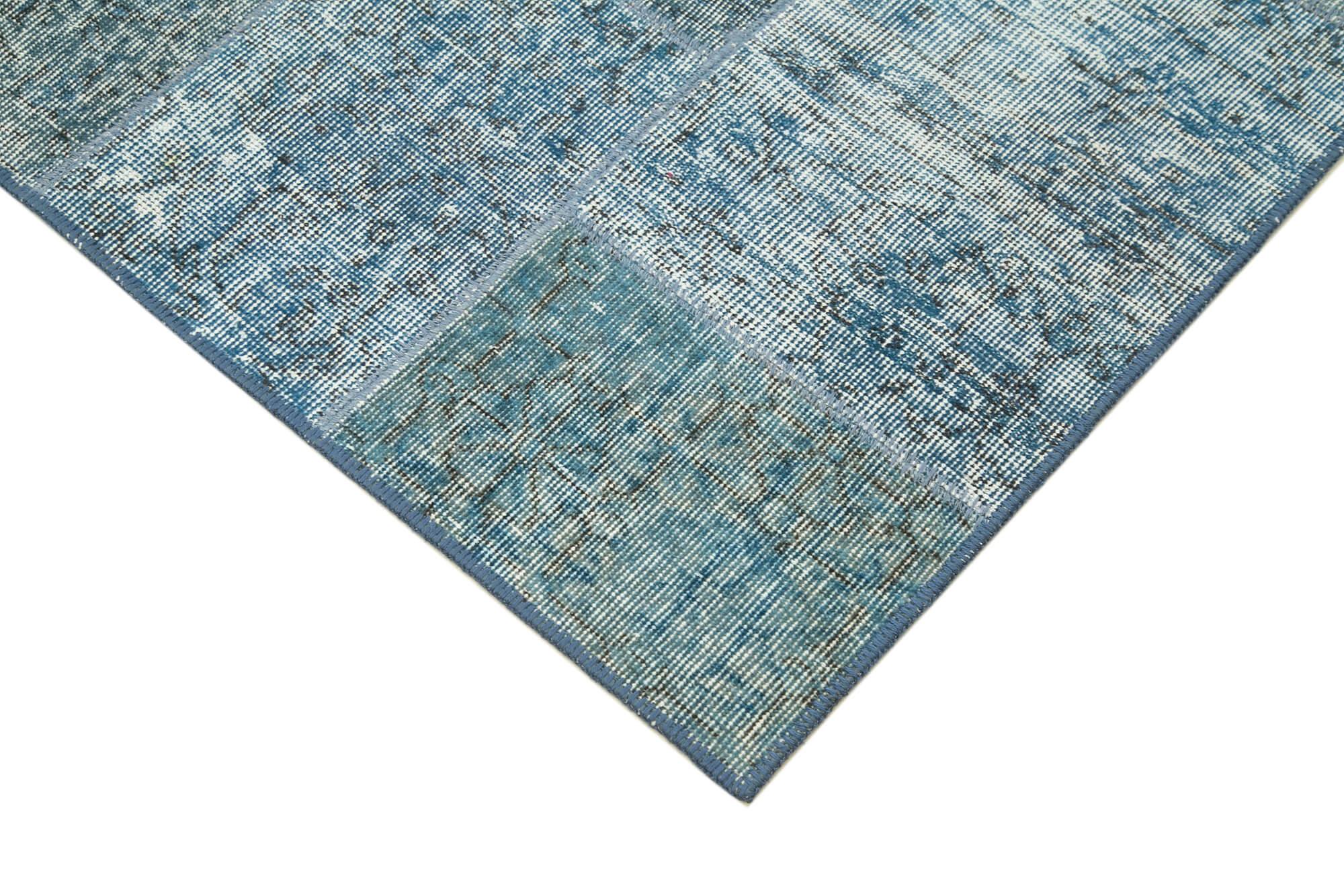 4 x 7 Blue Patchwork Rug - 2503