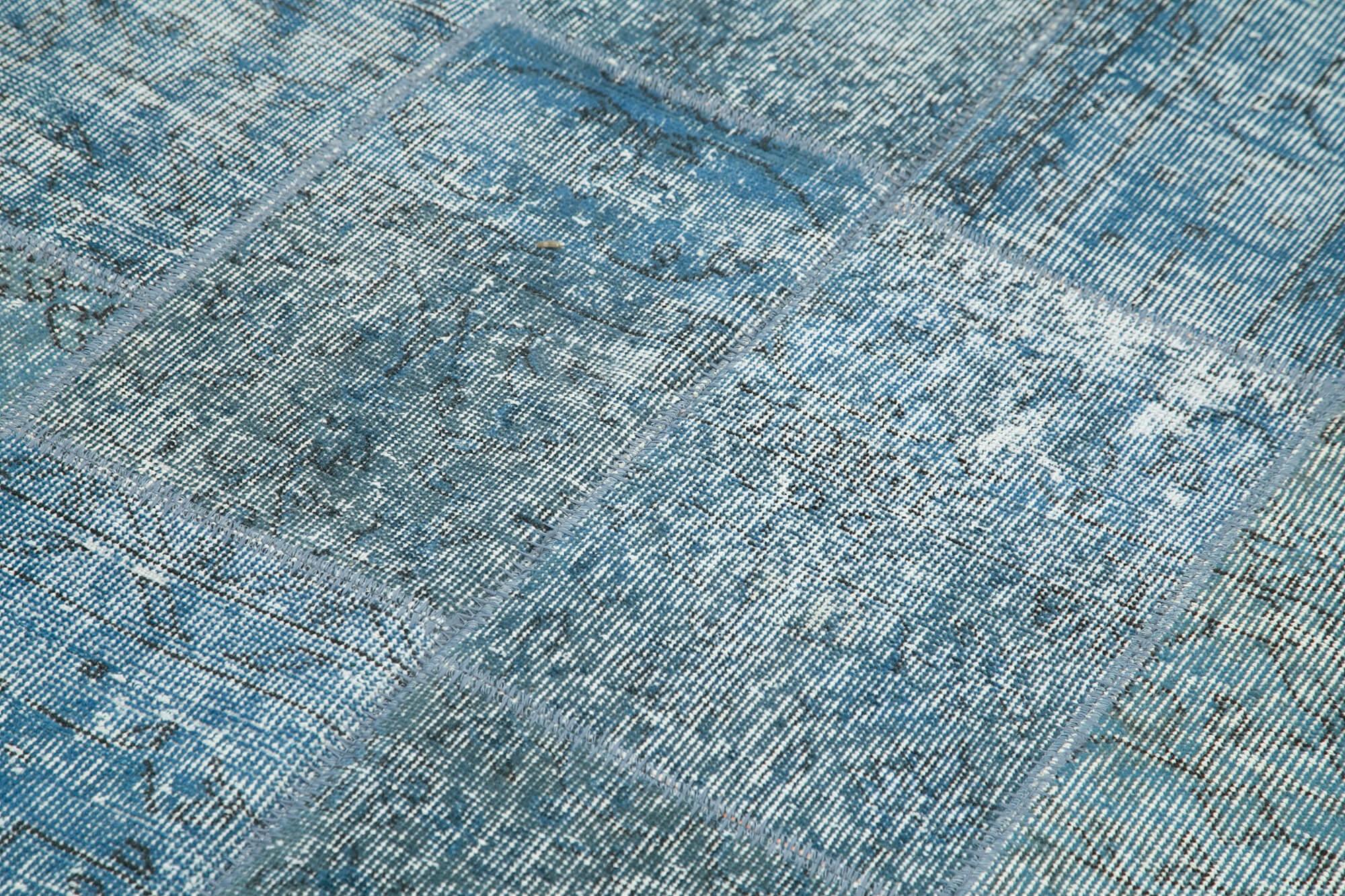 4 x 7 Blue Patchwork Rug - 2503