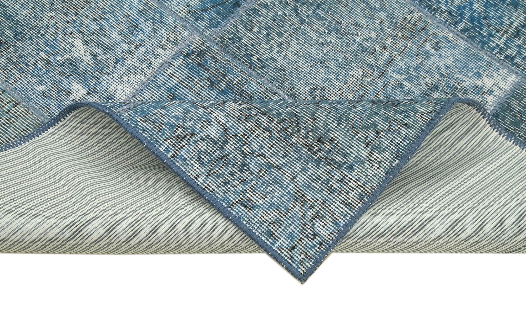 4 x 7 Blue Patchwork Rug - 2503