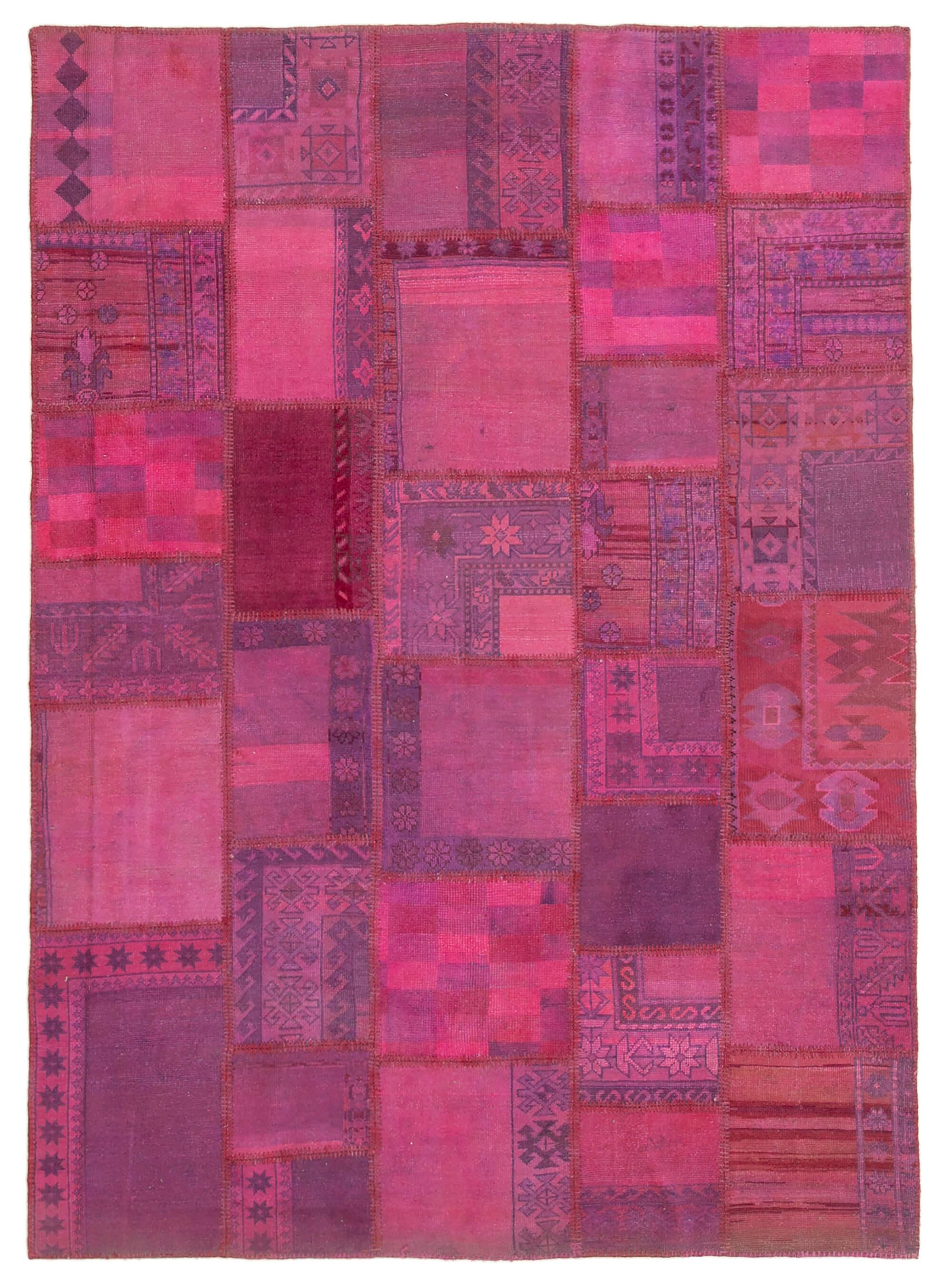 6 x 8 Pink Patchwork Rug - 2531