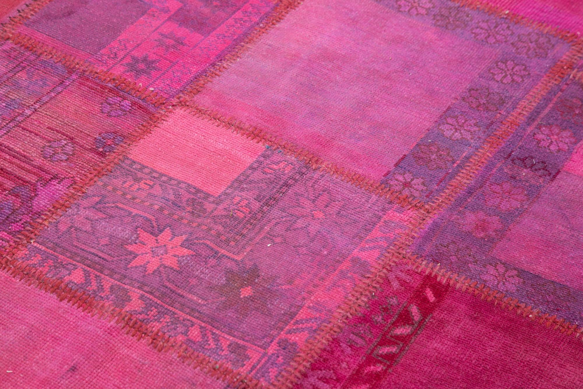 6 x 8 Pink Patchwork Rug - 2531