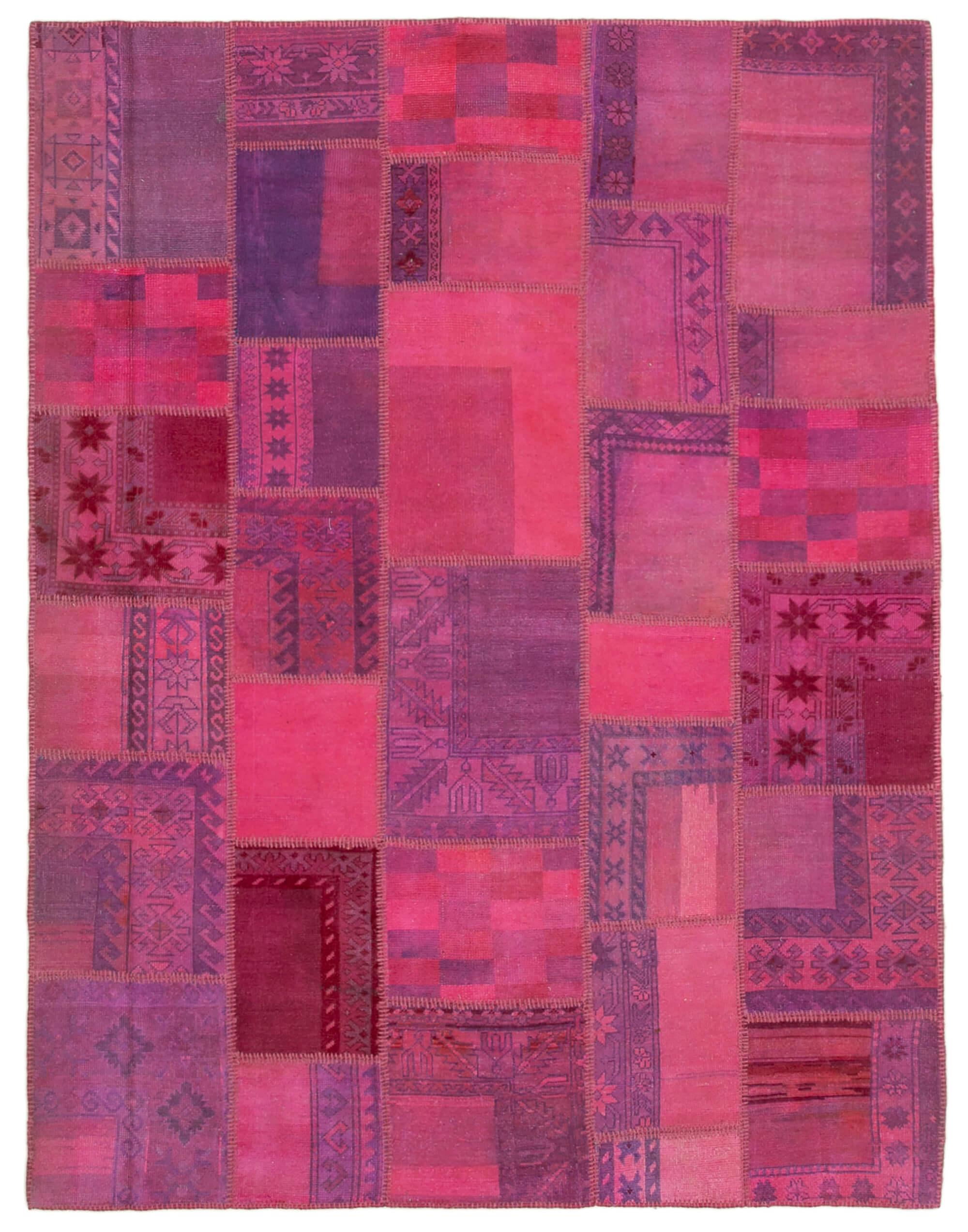 6 x 8 Pink Patchwork Rug - 2532