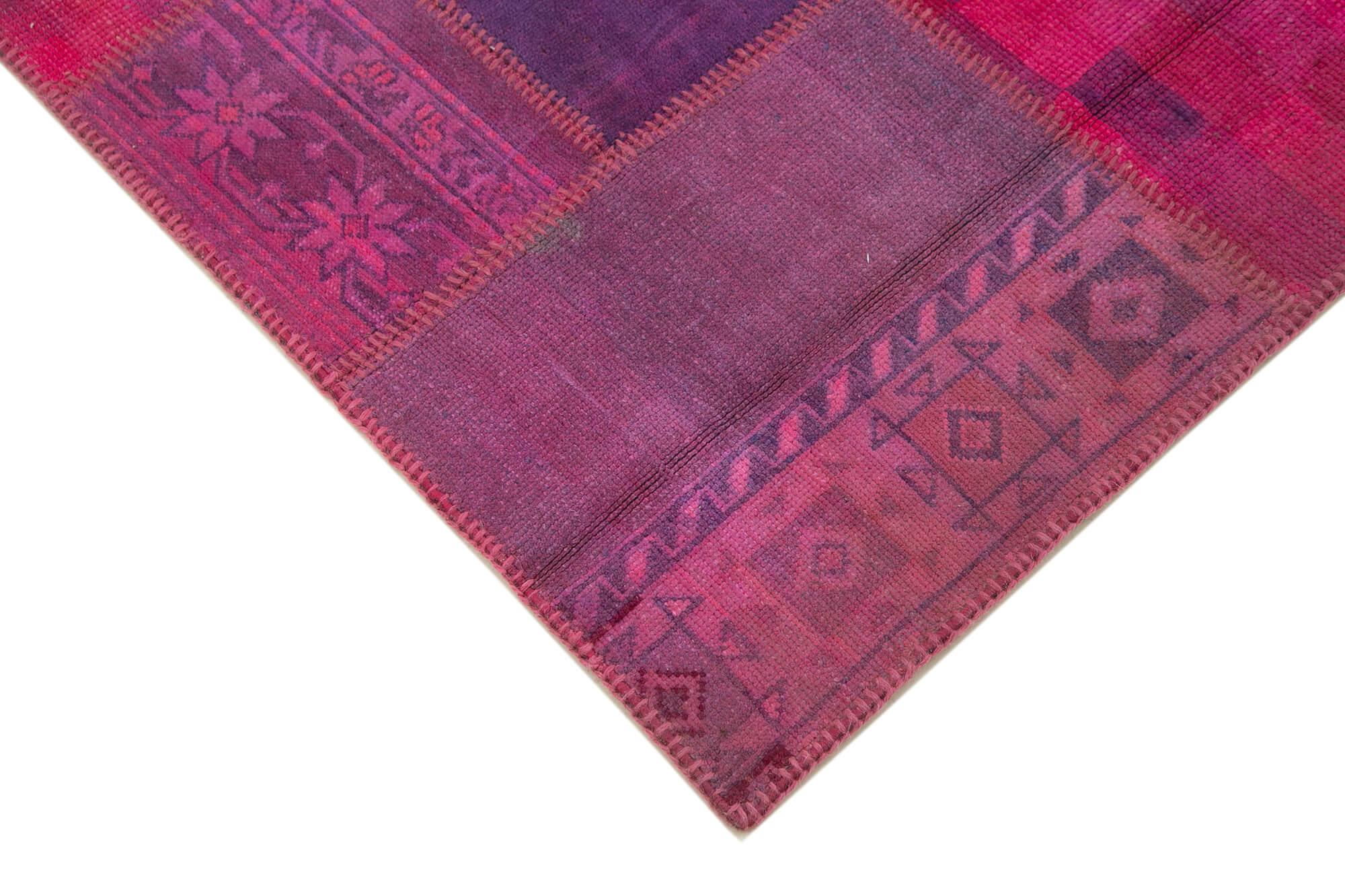 6 x 8 Pink Patchwork Rug - 2532