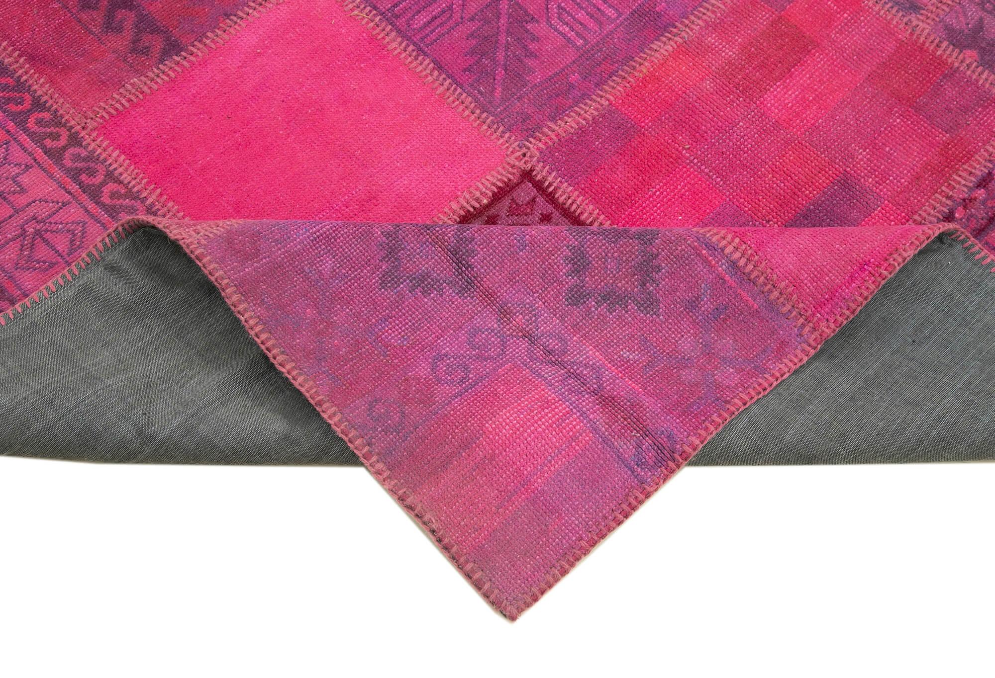 6 x 8 Pink Patchwork Rug - 2532