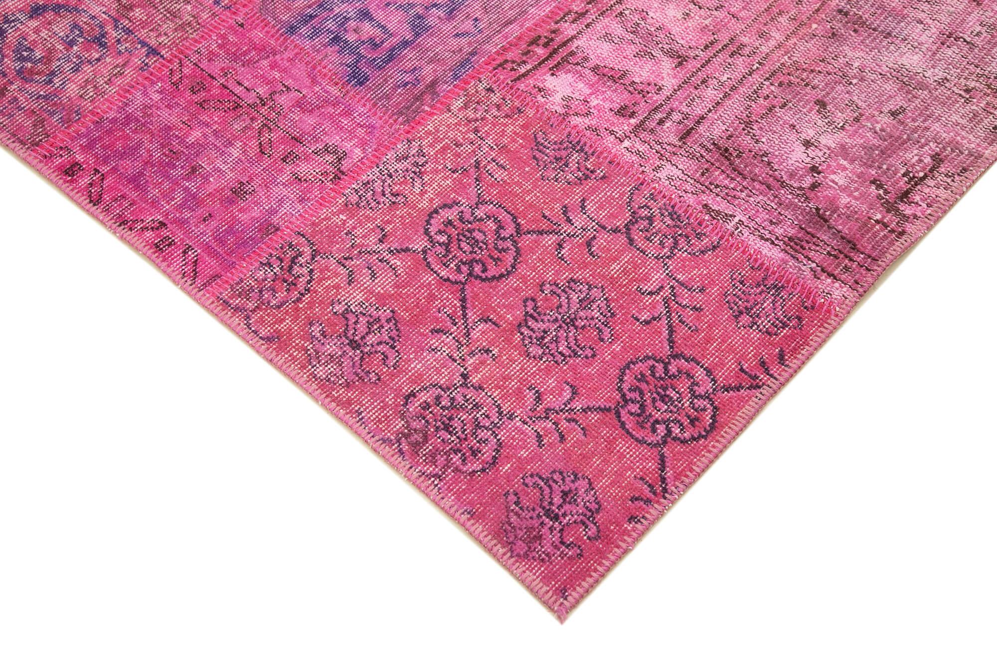 6 x 8 Pink Patchwork Rug - 2533