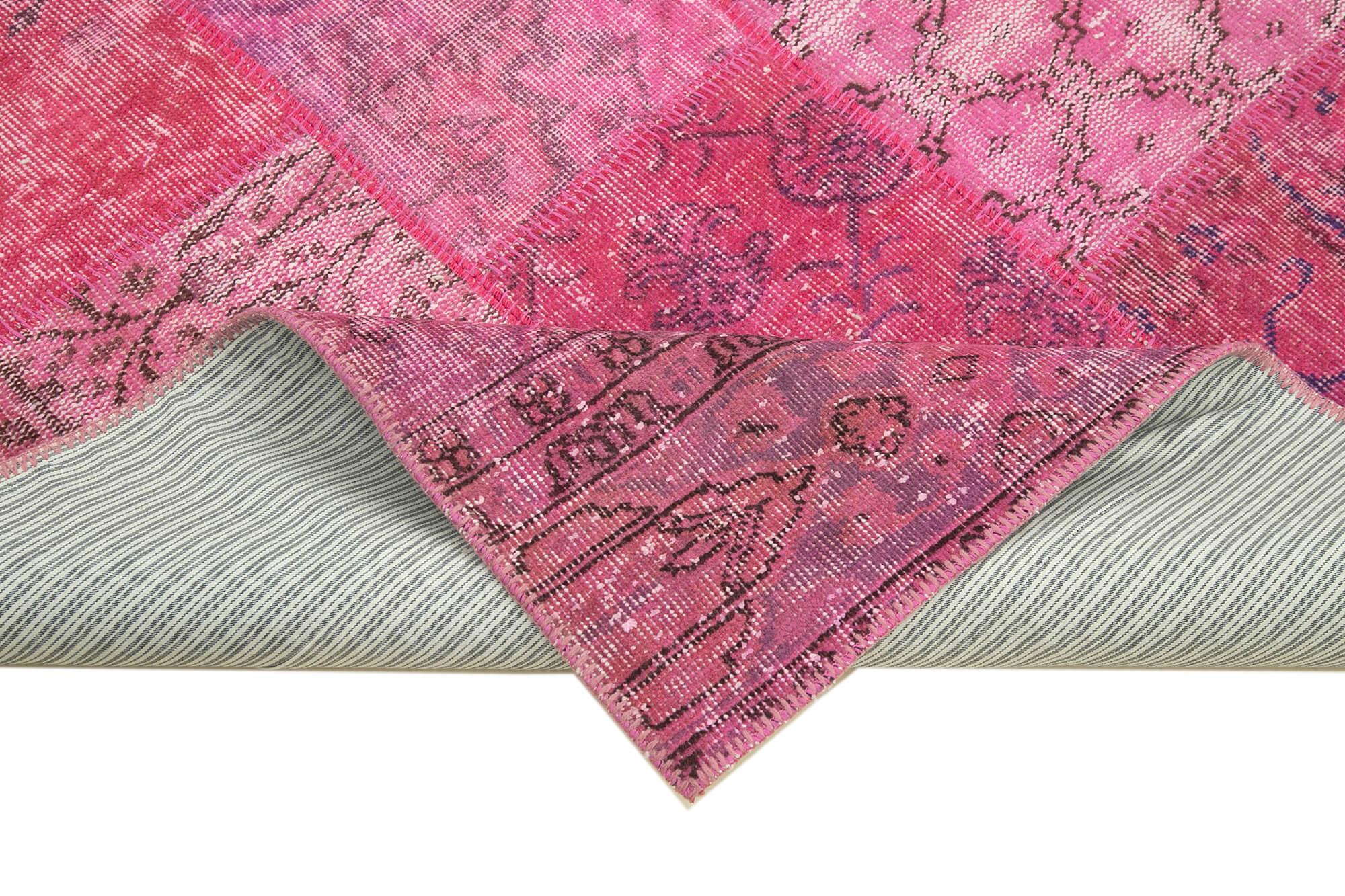 6 x 8 Pink Patchwork Rug - 2533