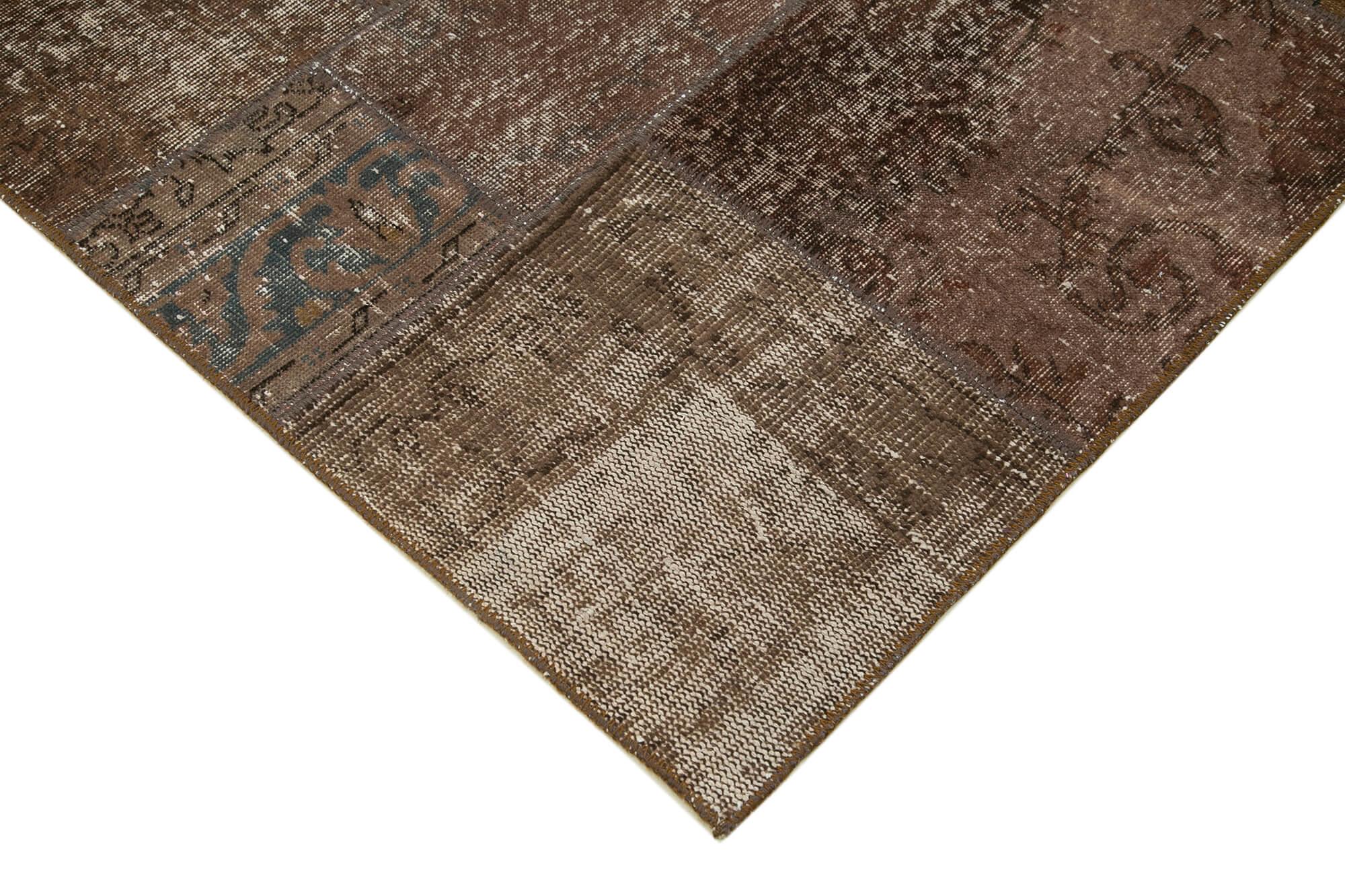 6 x 8 Brown Patchwork Rug - 2536