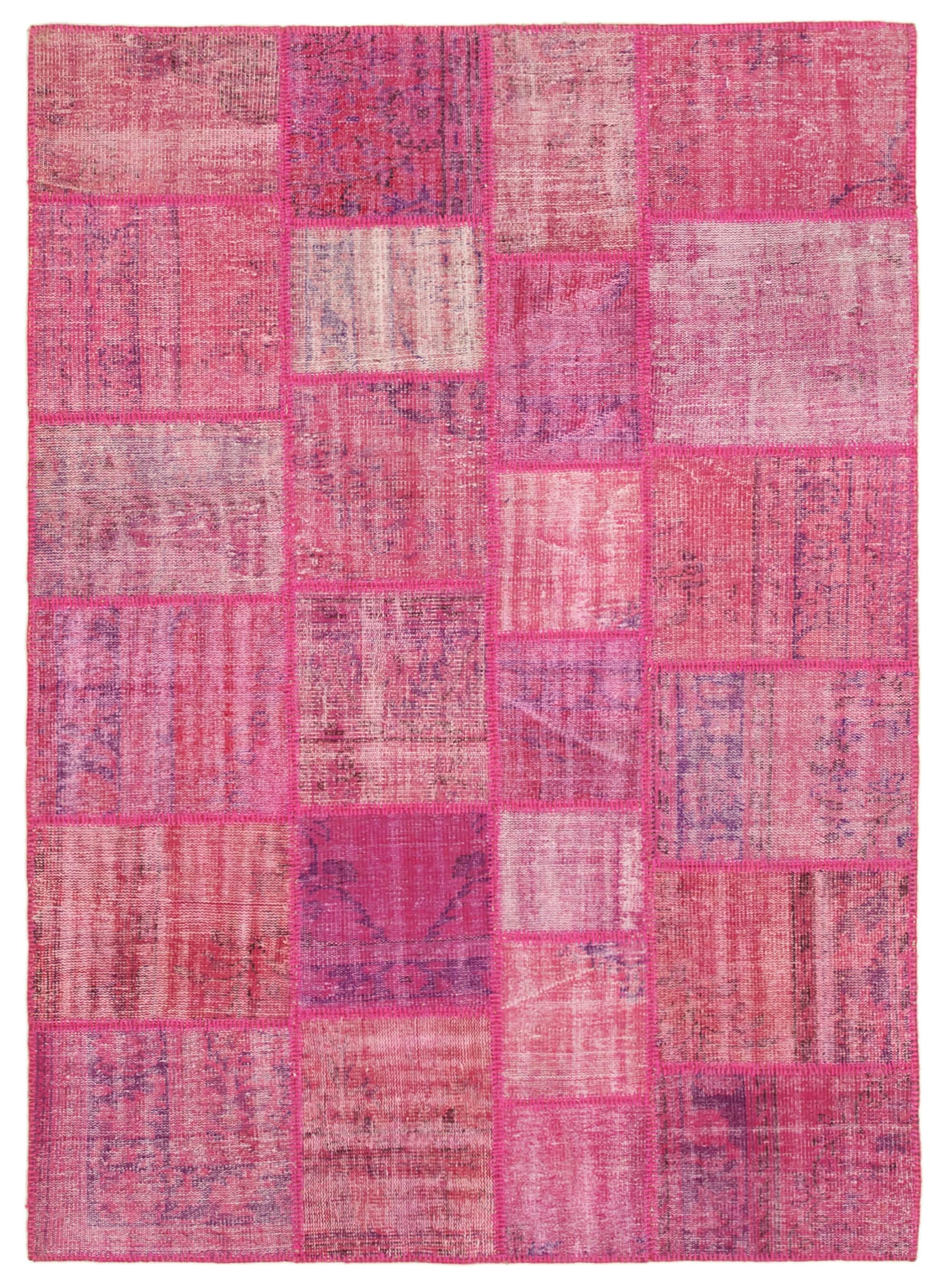 6 x 8 Pink Patchwork Rug - 2538