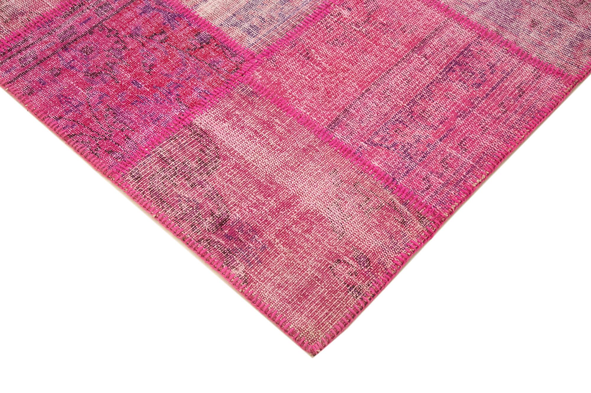 6 x 8 Pink Patchwork Rug - 2538