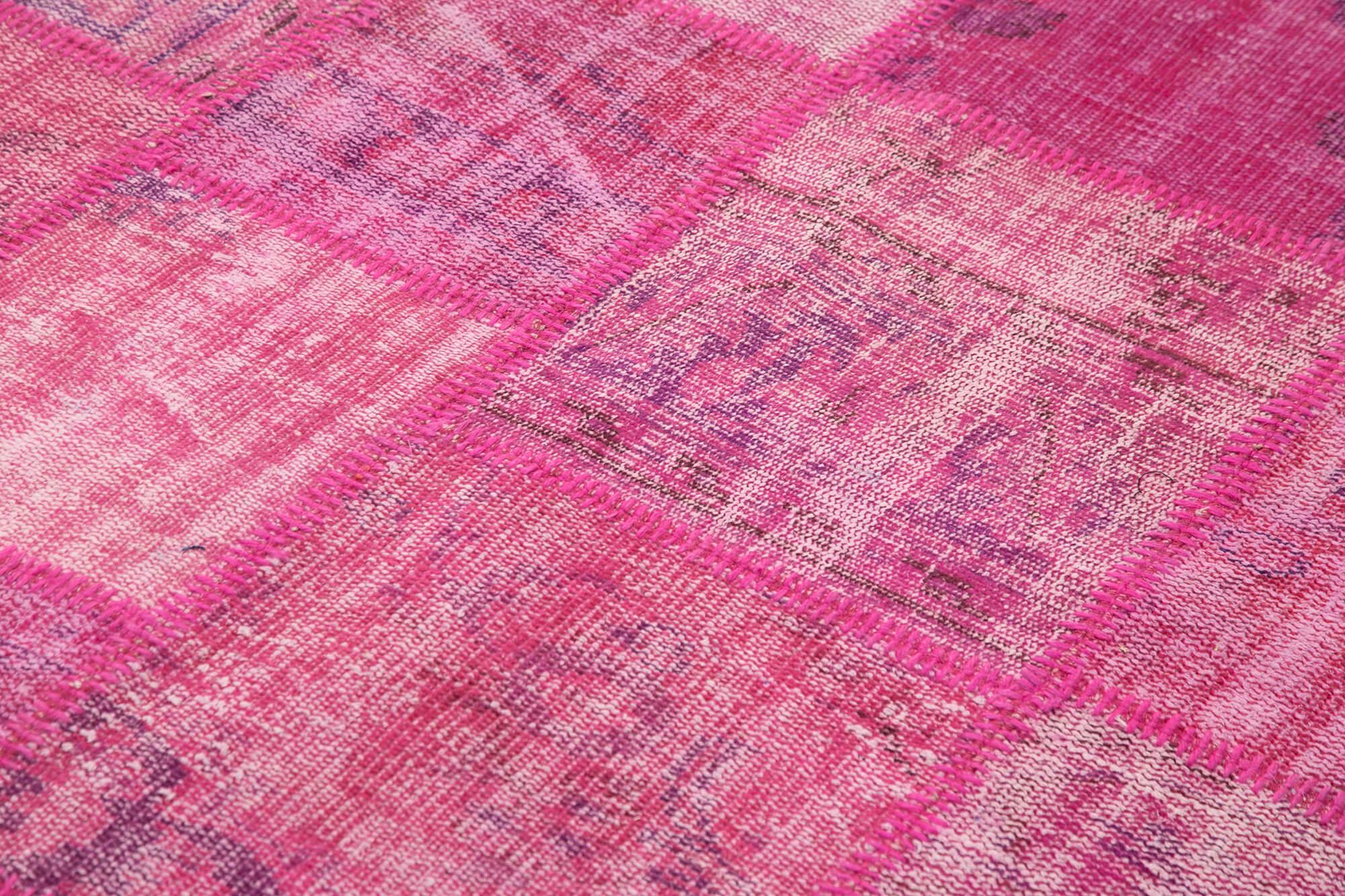 6 x 8 Pink Patchwork Rug - 2538