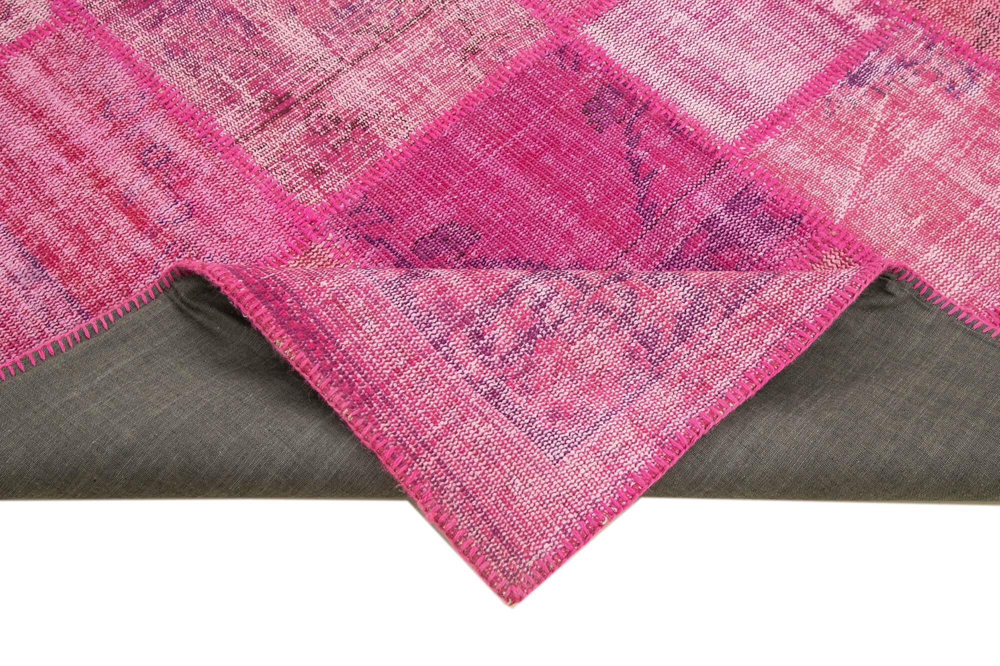 6 x 8 Pink Patchwork Rug - 2538