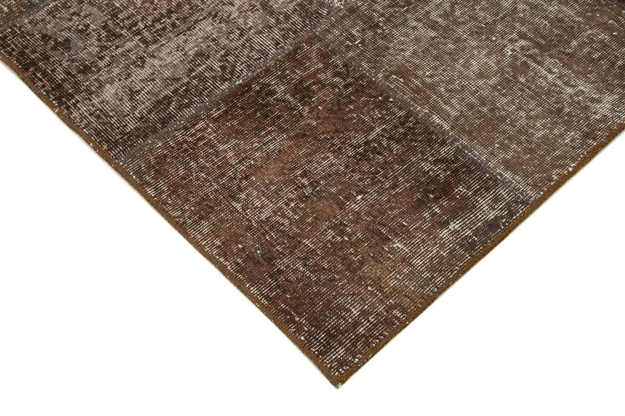 6 x 8 Brown Patchwork Rug - 2539