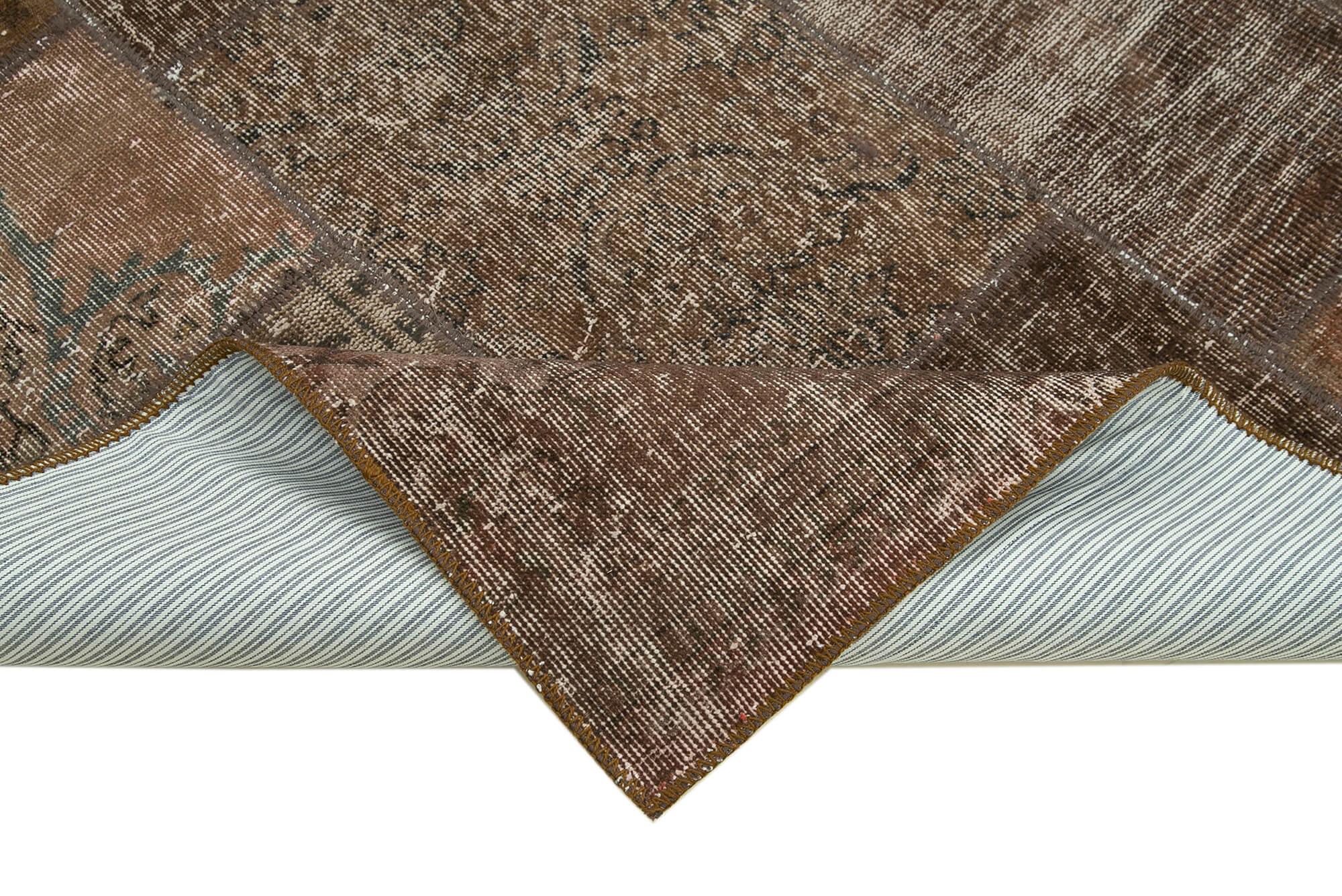 6 x 8 Brown Patchwork Rug - 2539