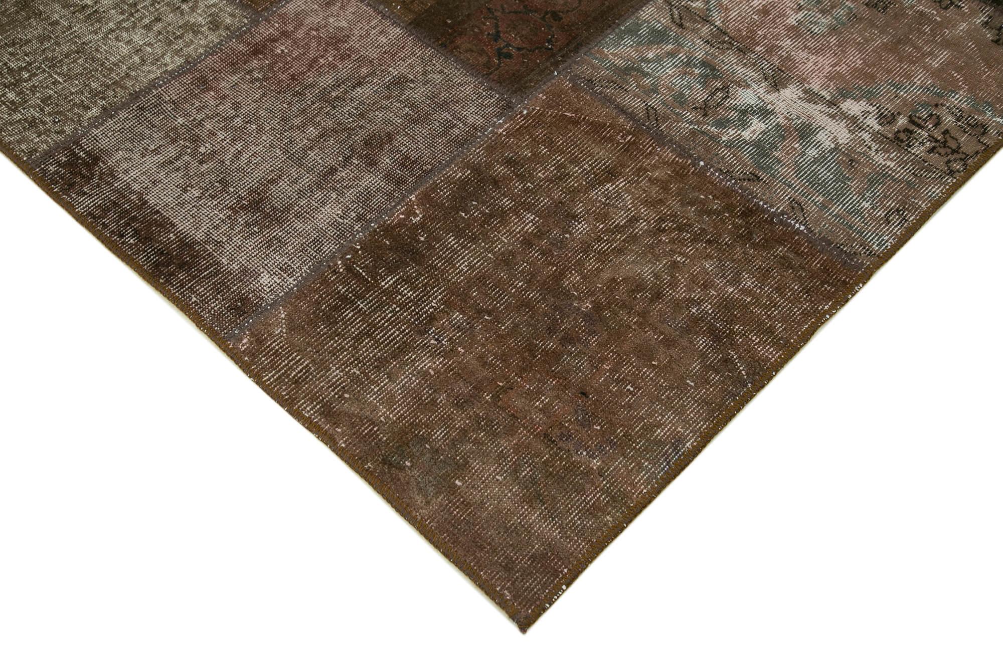 6 x 8 Brown Patchwork Rug - 2540