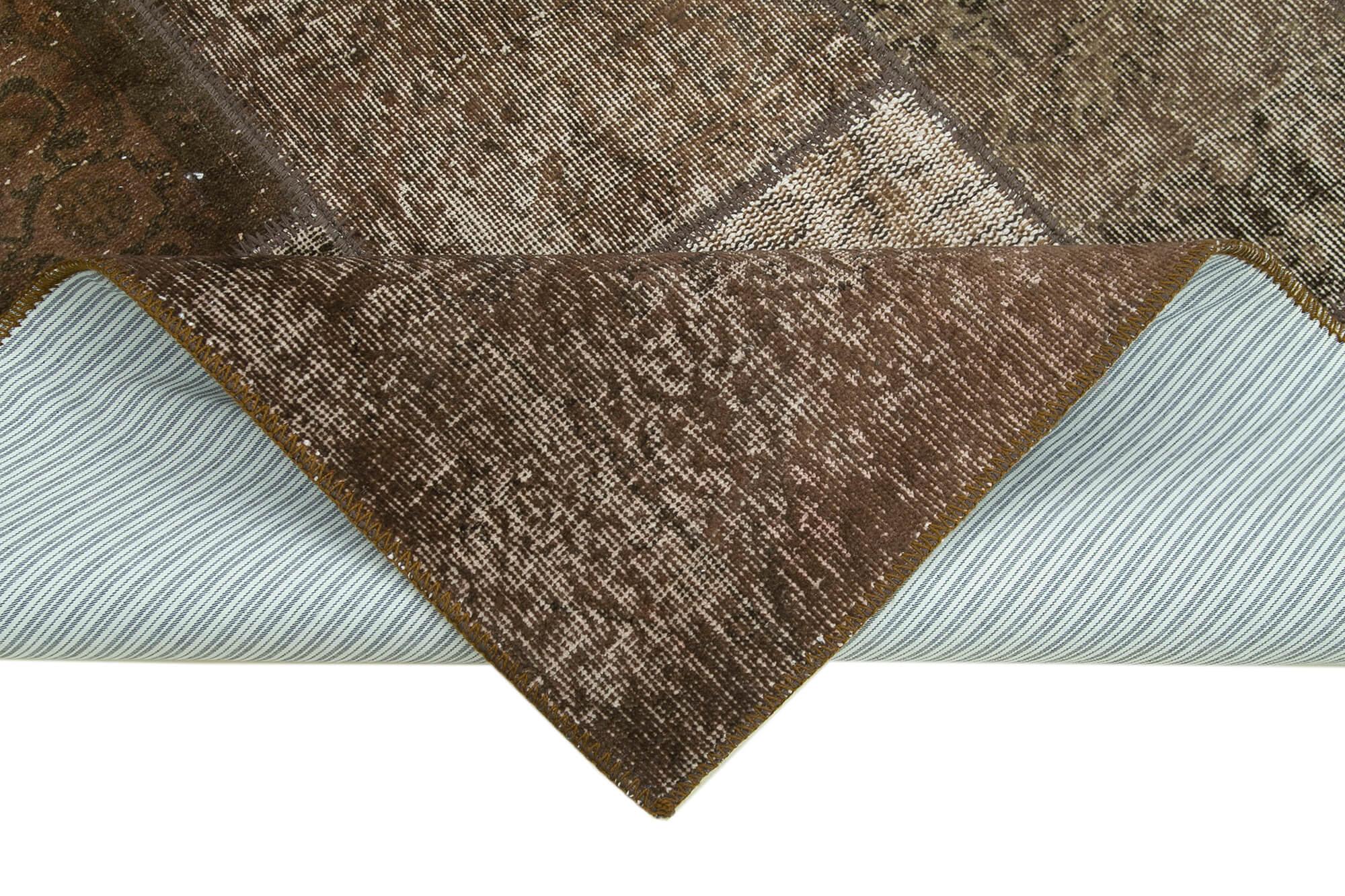 6 x 8 Brown Patchwork Rug - 2540