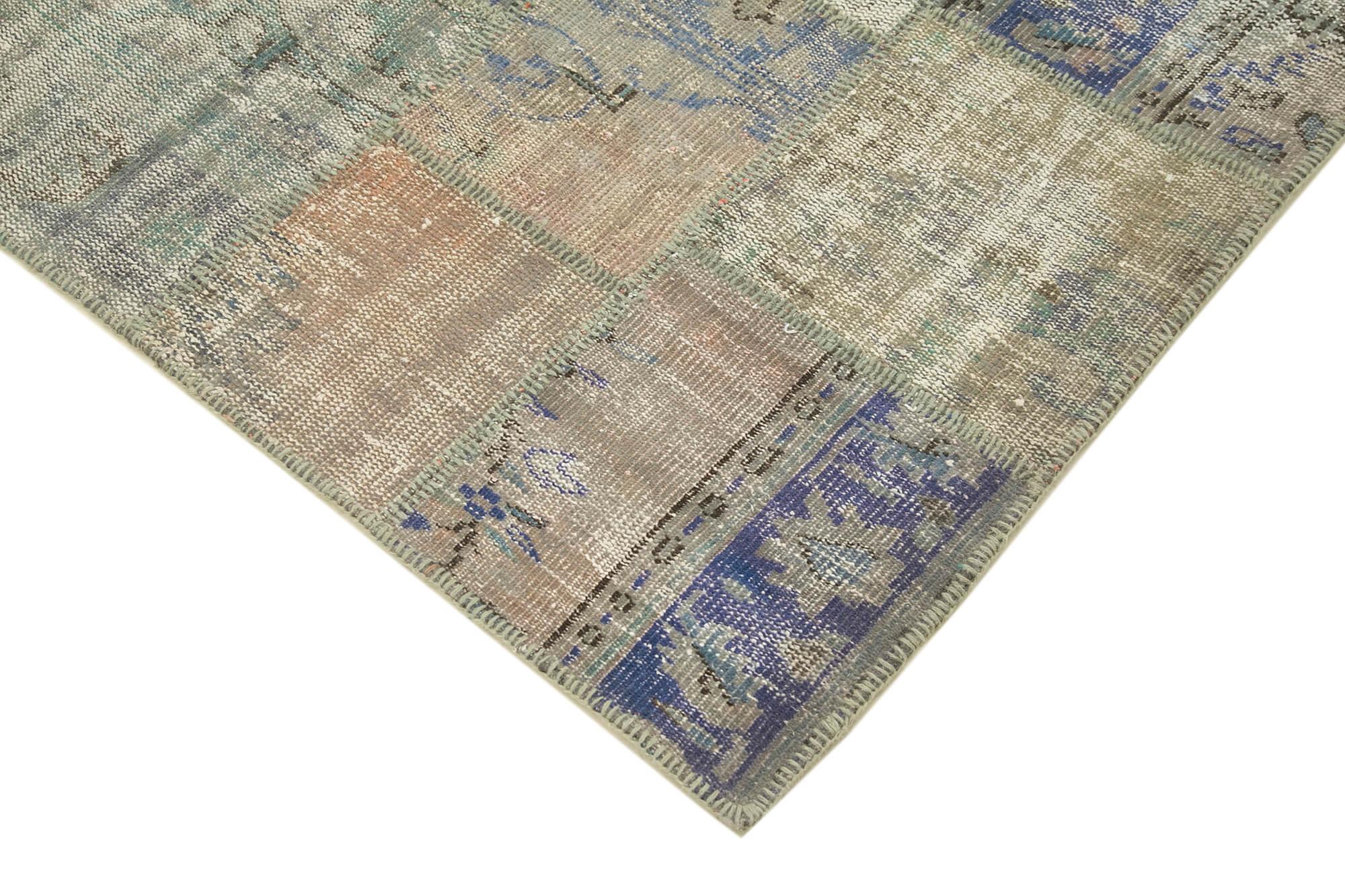 6 x 8 Grey Patchwork Rug - 2541