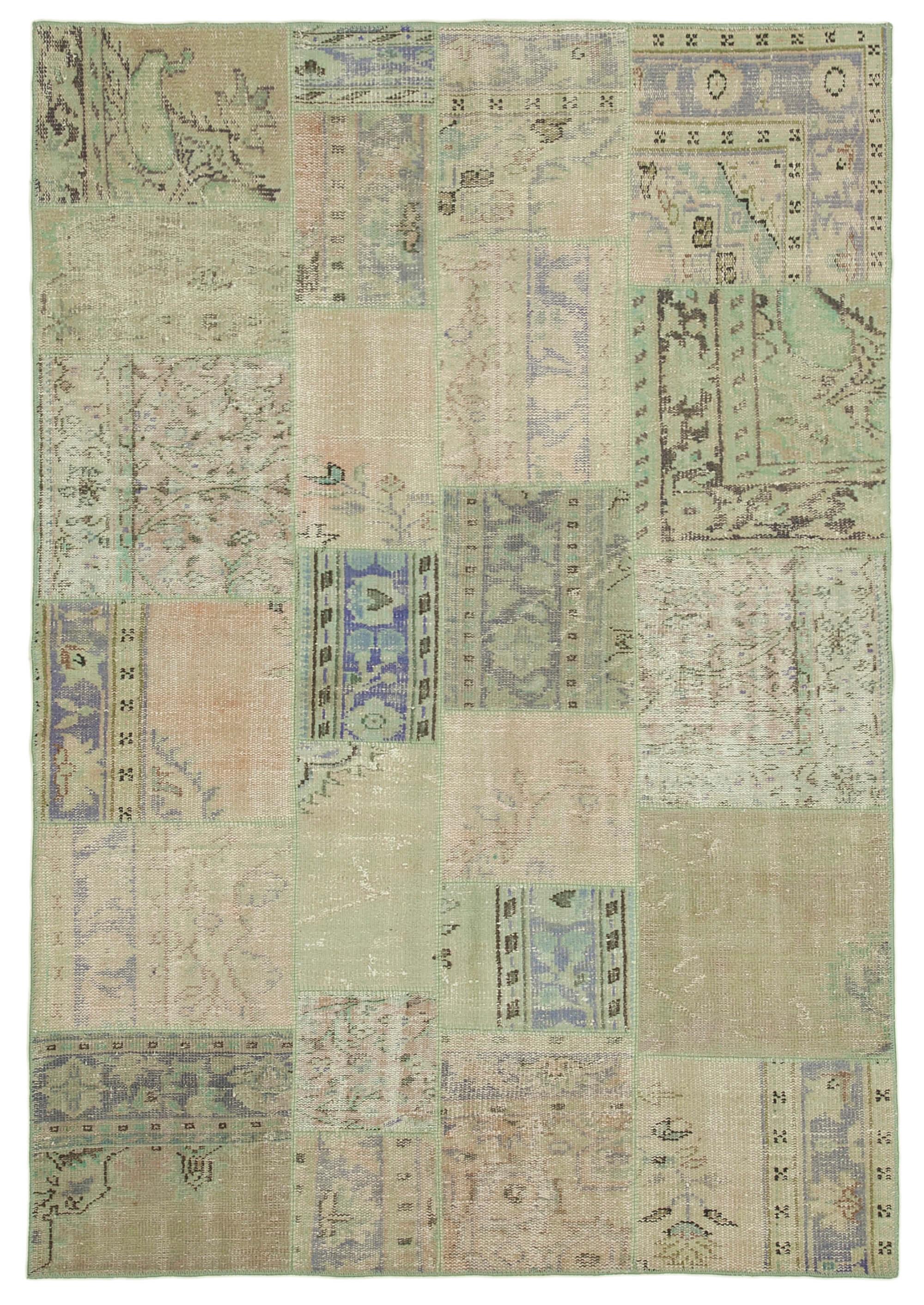 6 x 8 Beige Patchwork Rug - 2542