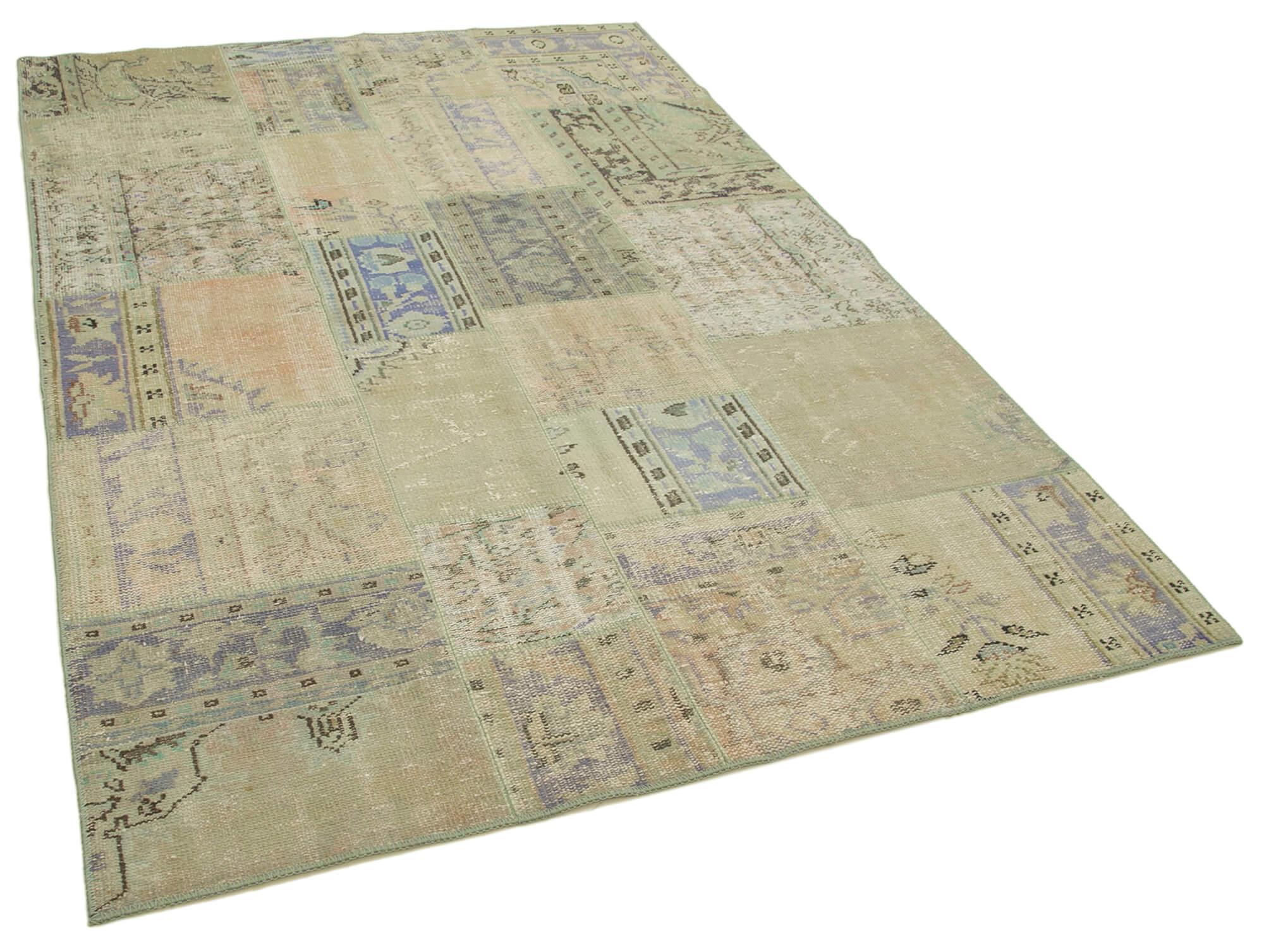 6 x 8 Beige Patchwork Rug - 2542