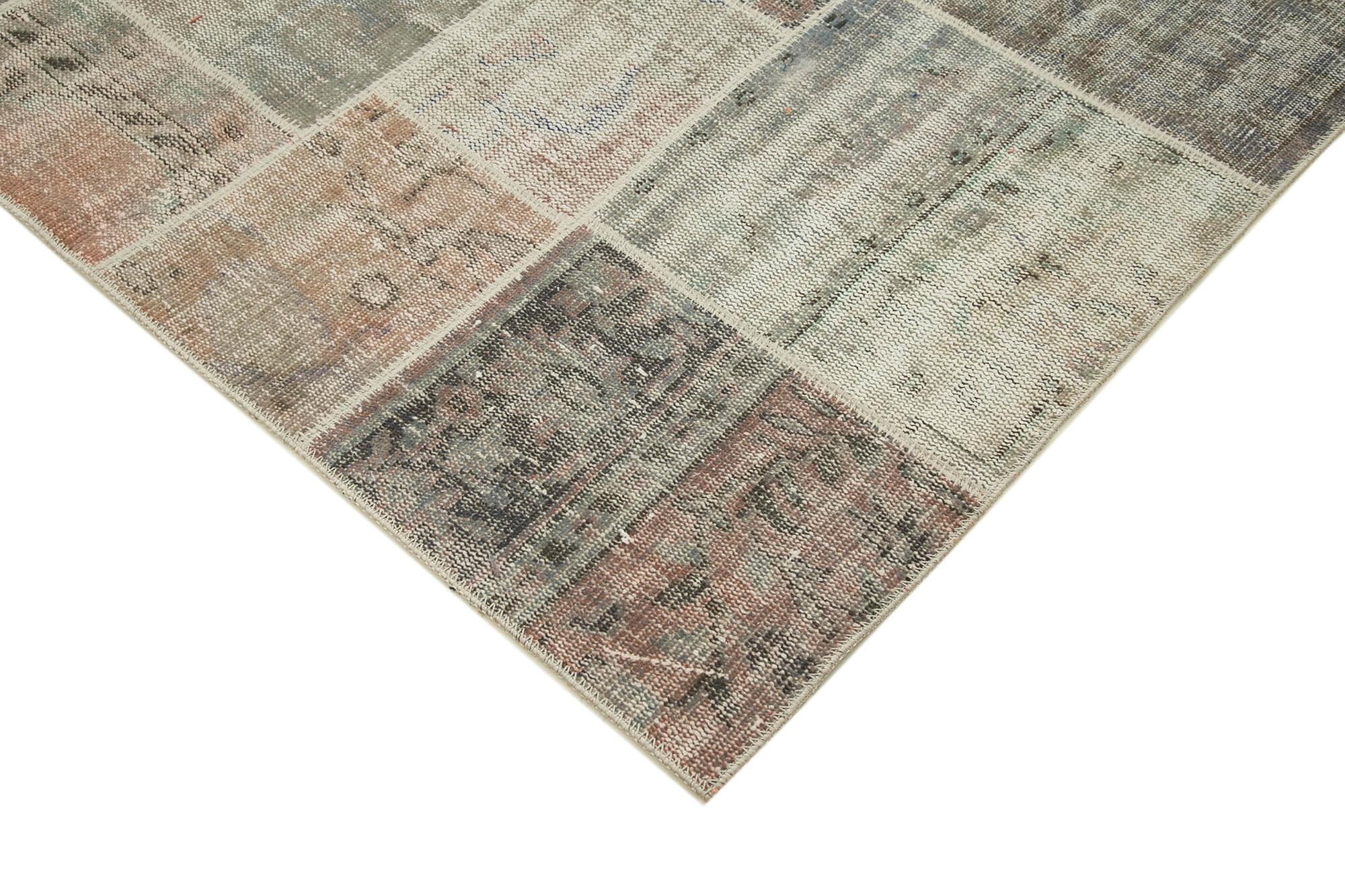 6 x 8 Grey Patchwork Rug - 2545