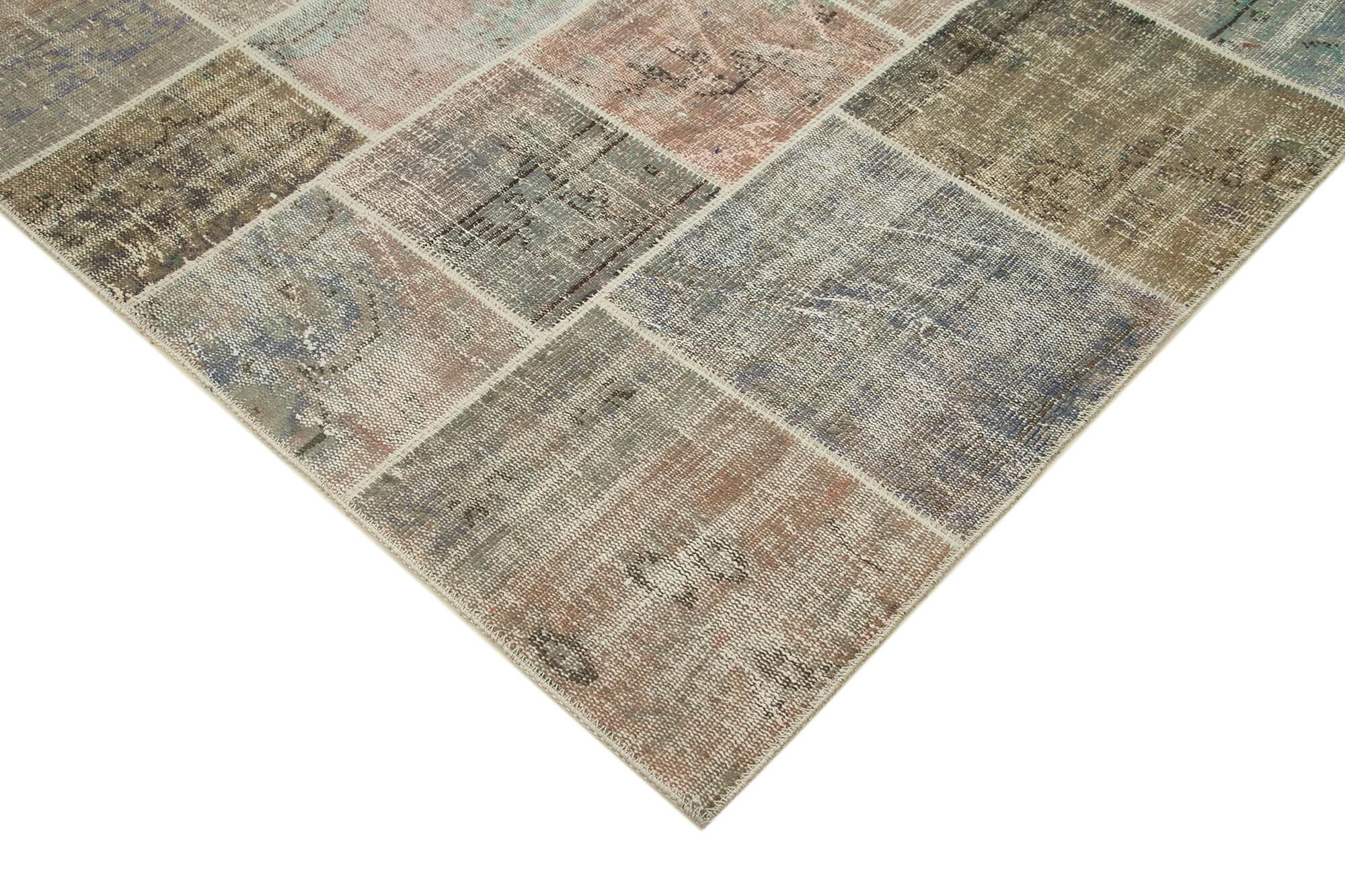 6 x 8 Grey Patchwork Rug - 2546