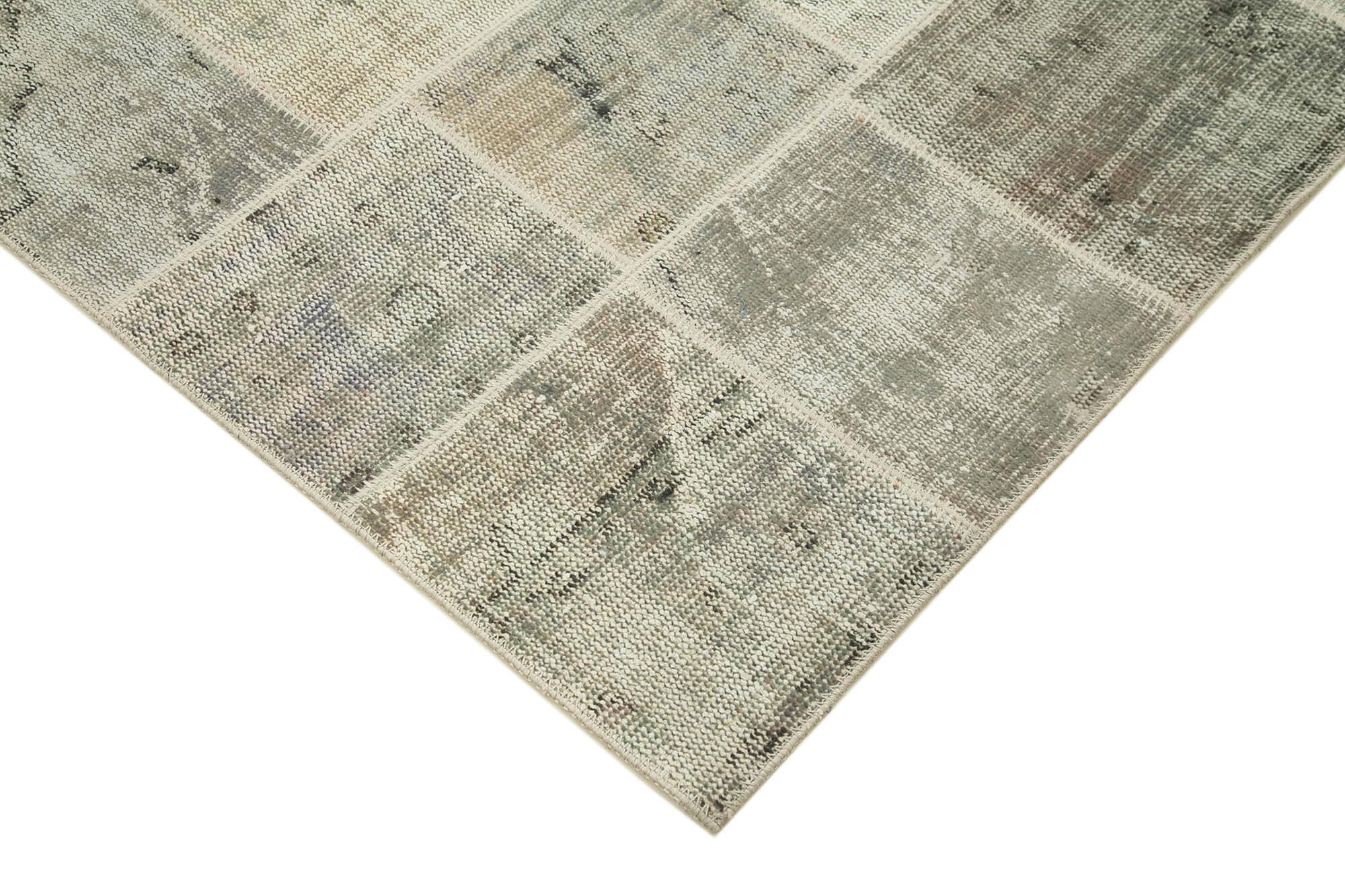 6 x 8 Grey Patchwork Rug - 2547