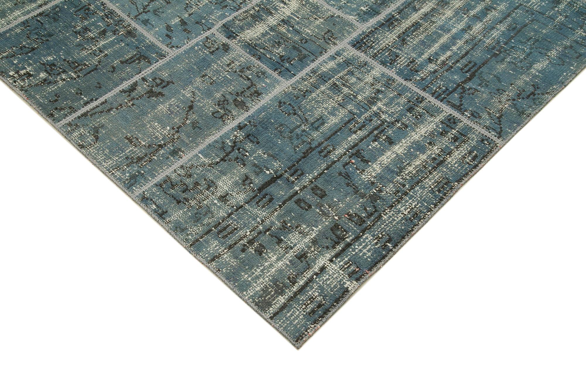 6 x 8 Blue Patchwork Rug - 2548