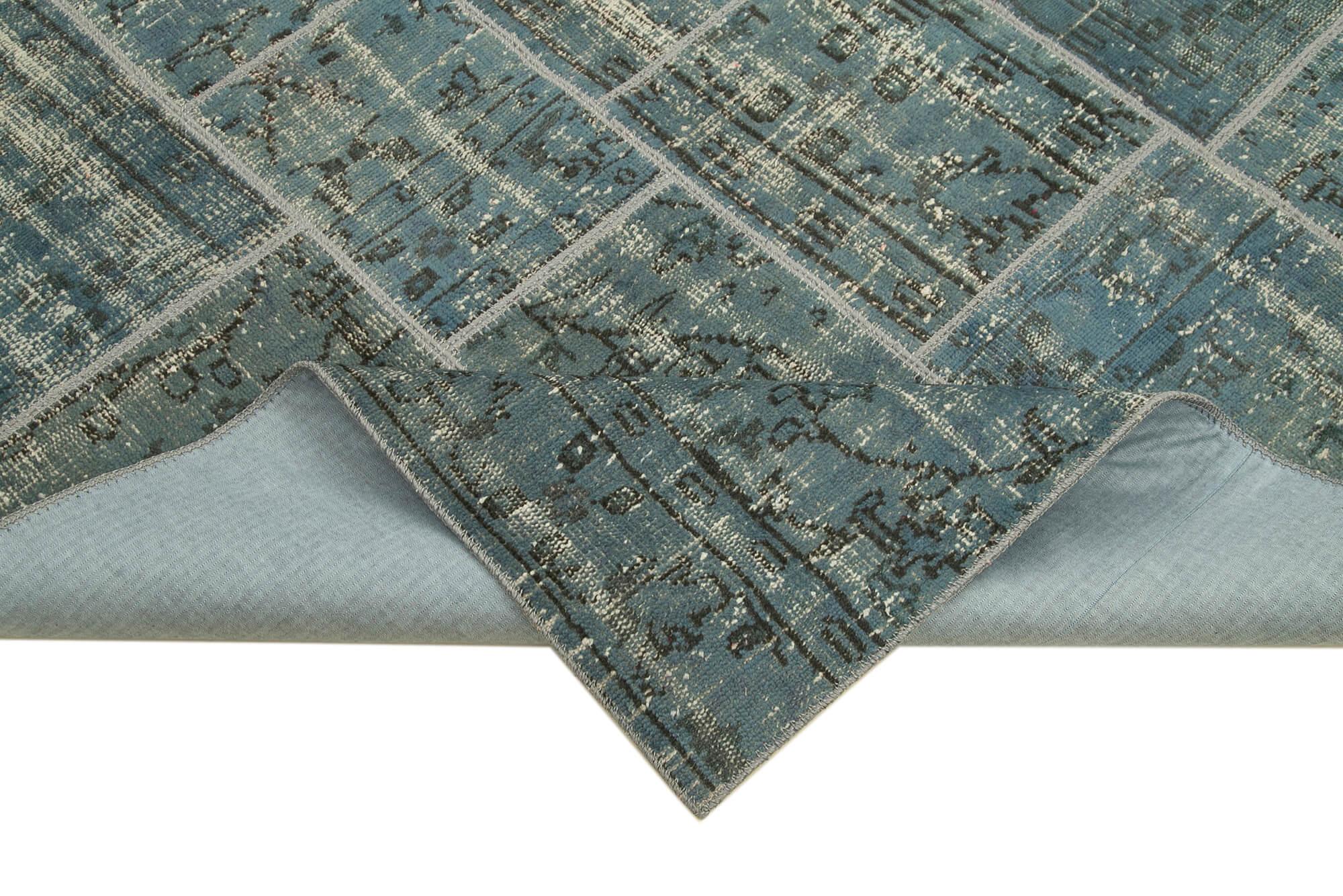 6 x 8 Blue Patchwork Rug - 2548