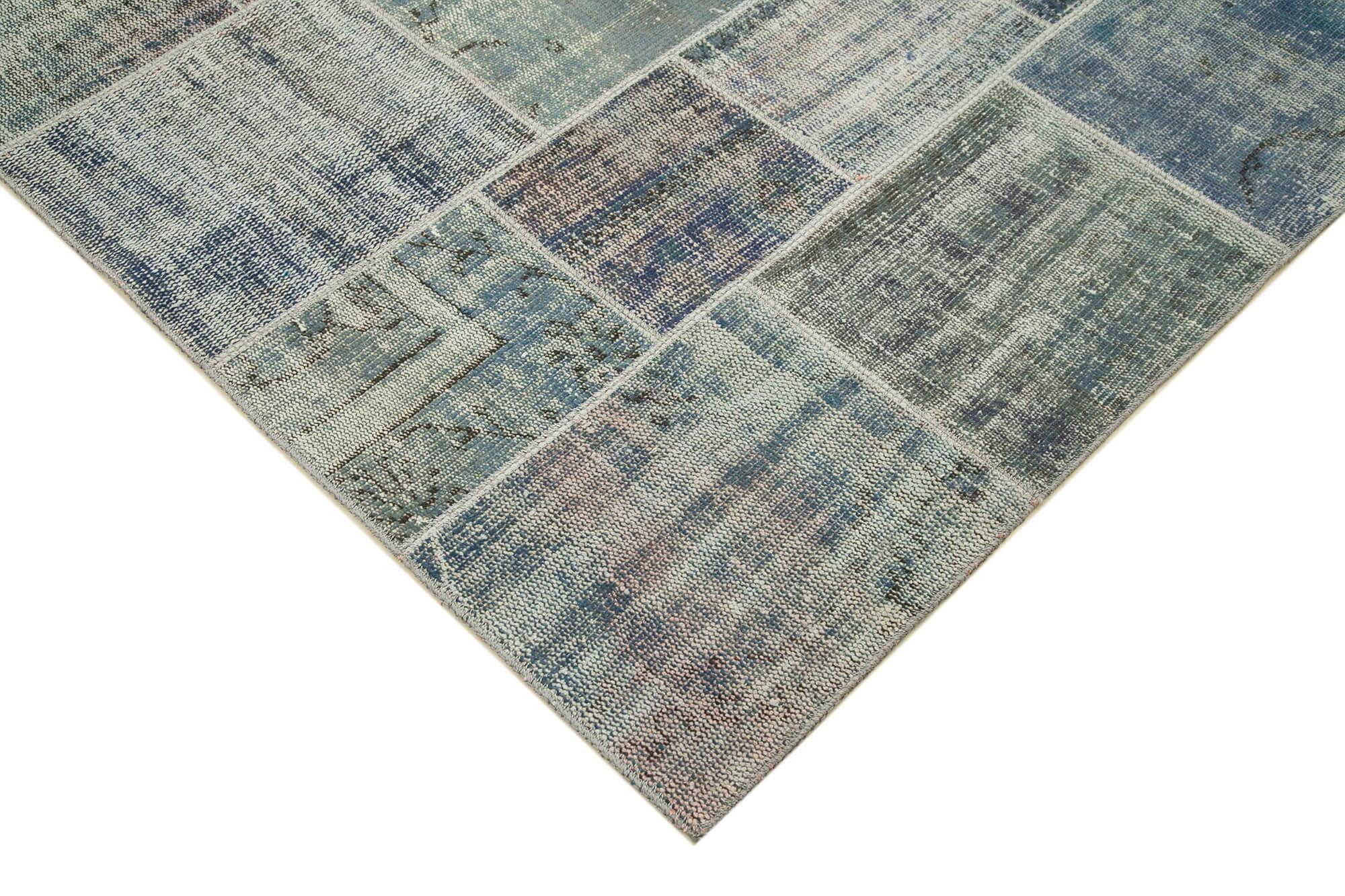 6 x 8 Grey Patchwork Rug - 2549