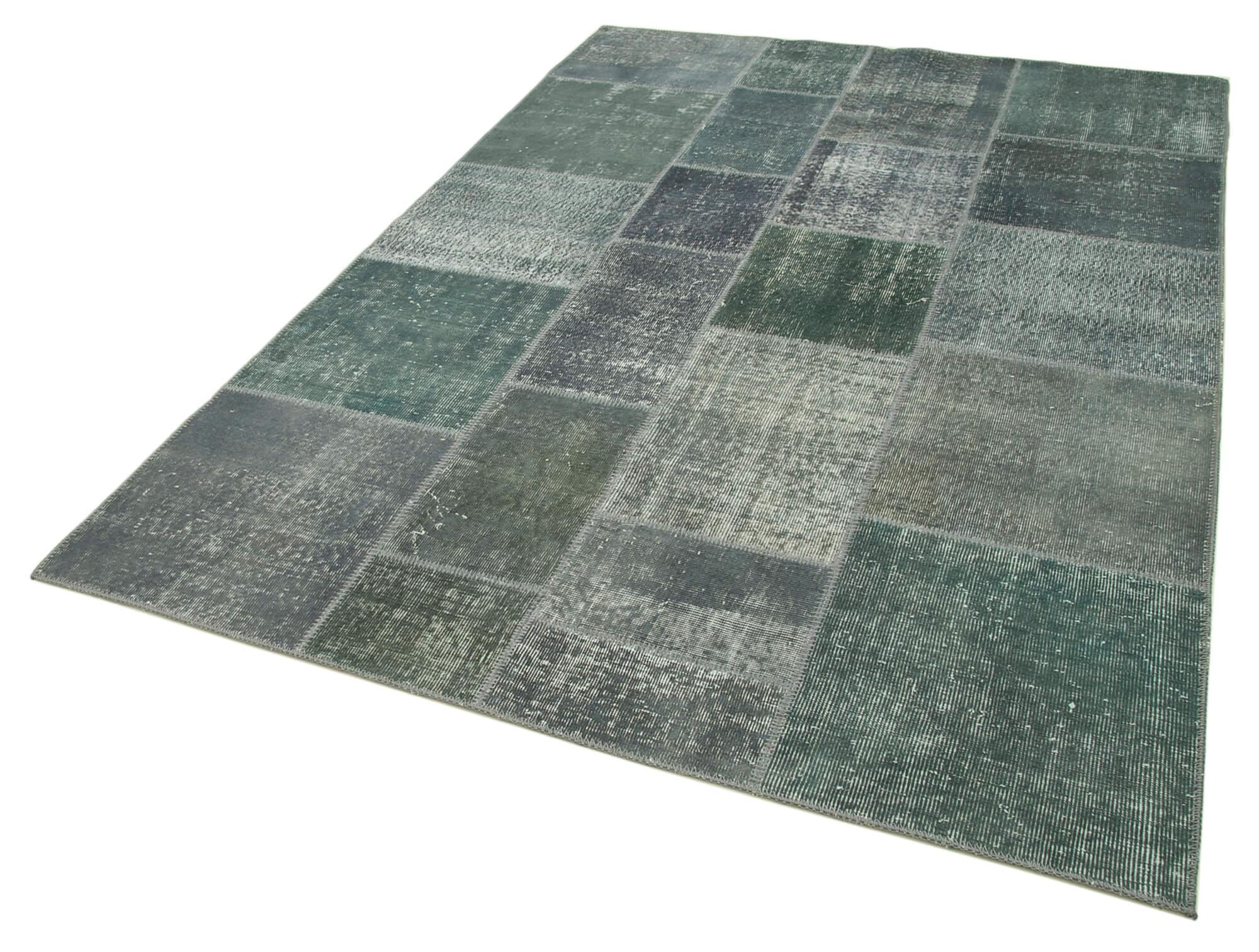 6 x 8 Grey Patchwork Rug - 2557