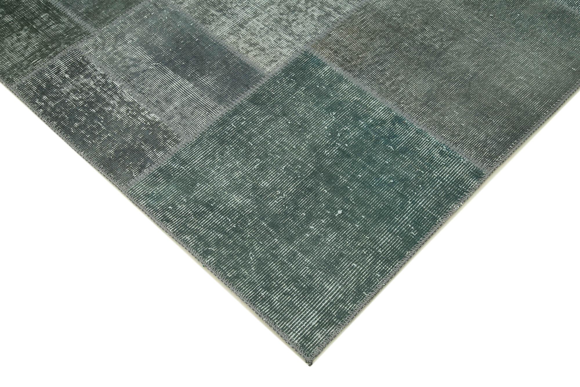 6 x 8 Grey Patchwork Rug - 2557