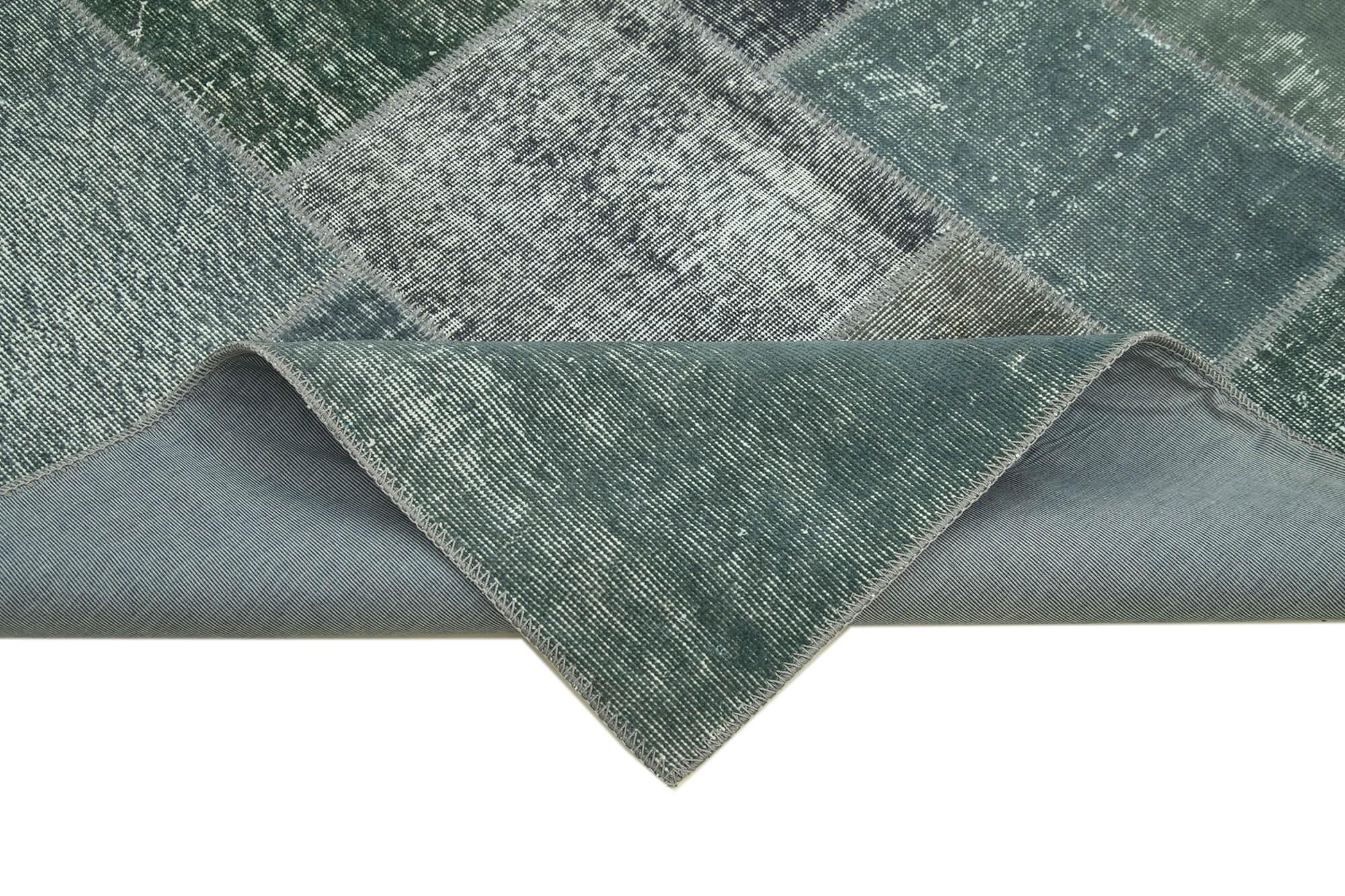 6 x 8 Grey Patchwork Rug - 2557