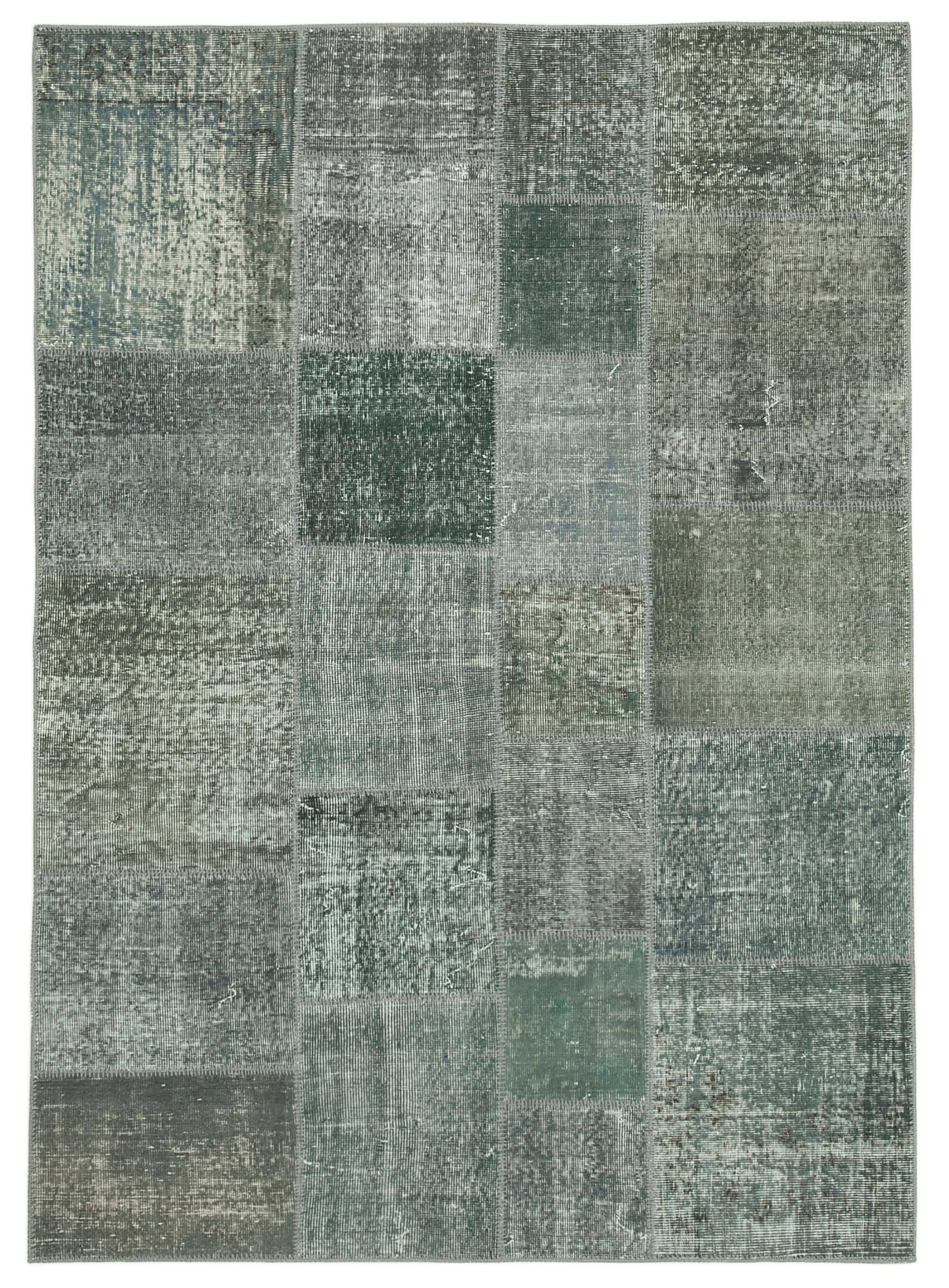 6 x 8 Grey Patchwork Rug - 2558