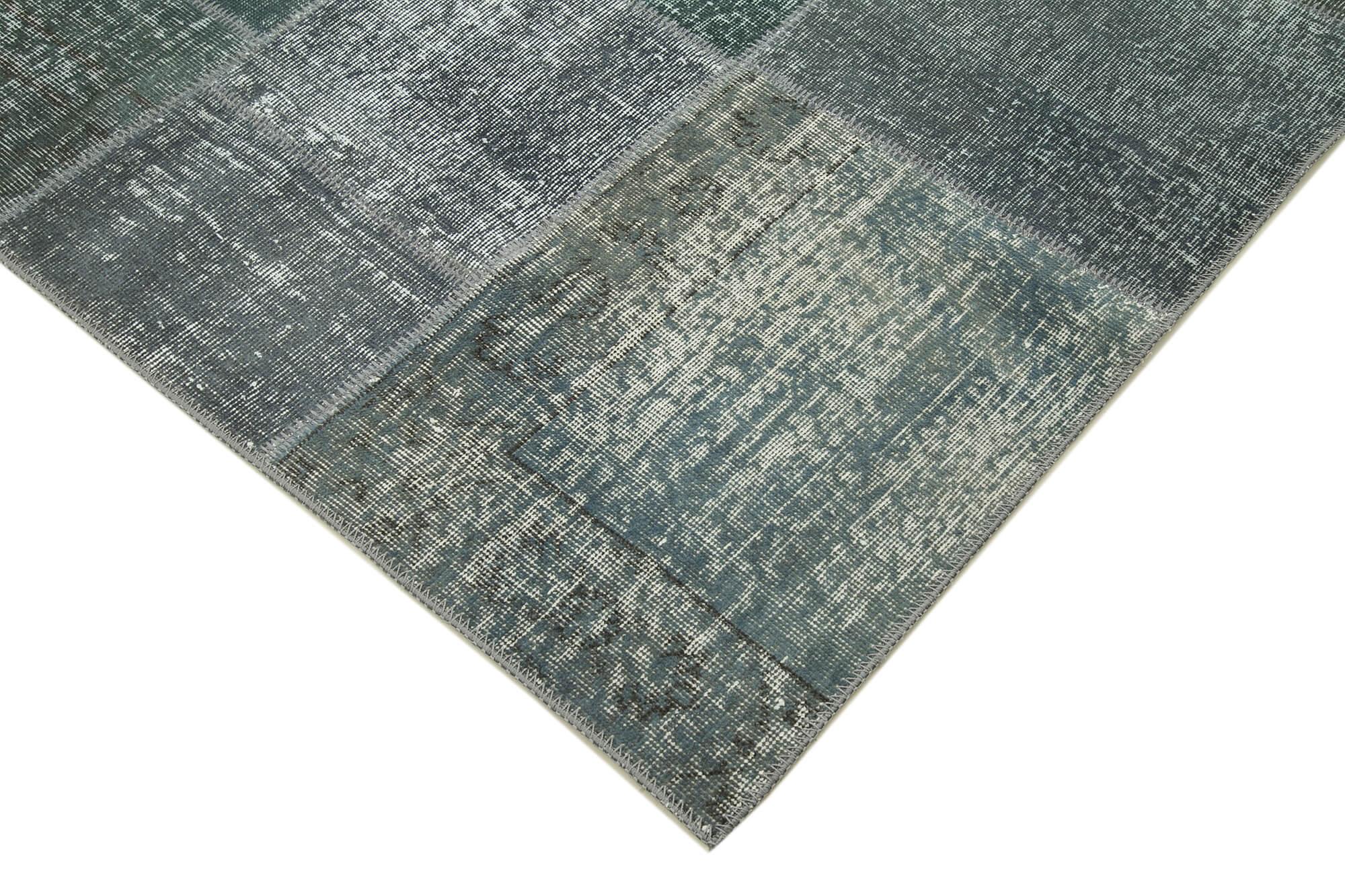 6 x 8 Grey Patchwork Rug - 2558