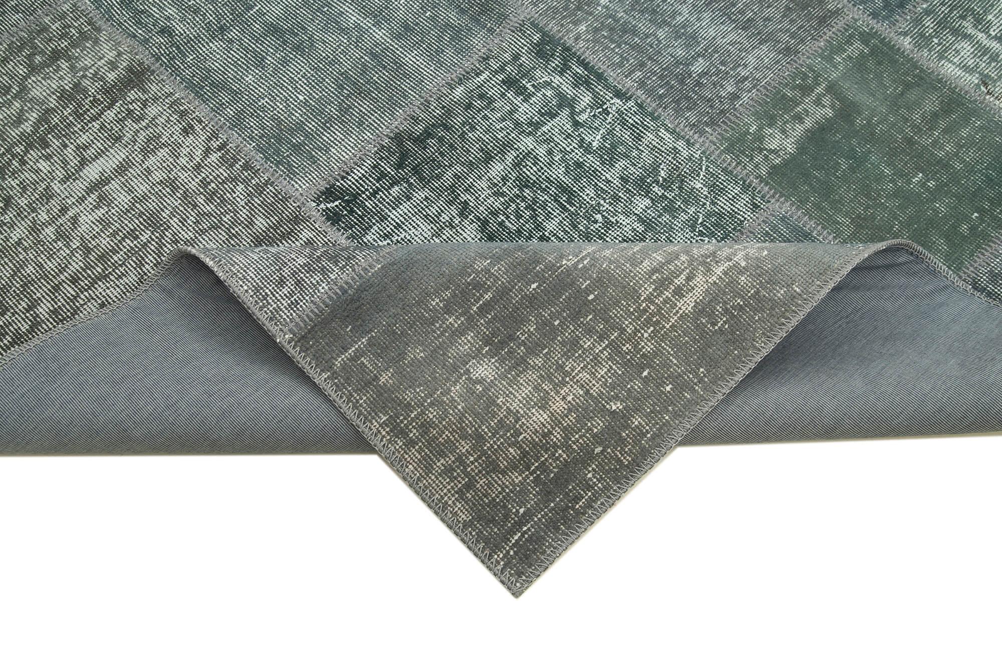 6 x 8 Grey Patchwork Rug - 2558