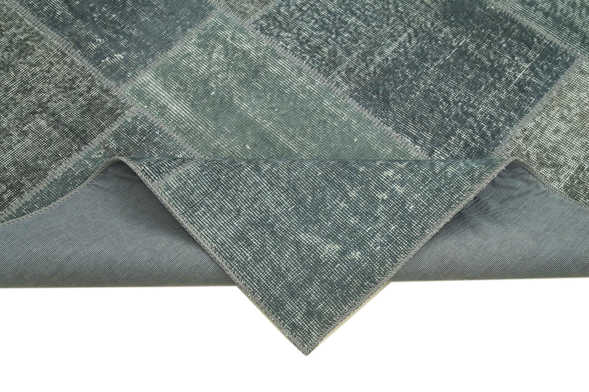 6 x 8 Grey Patchwork Rug - 2559