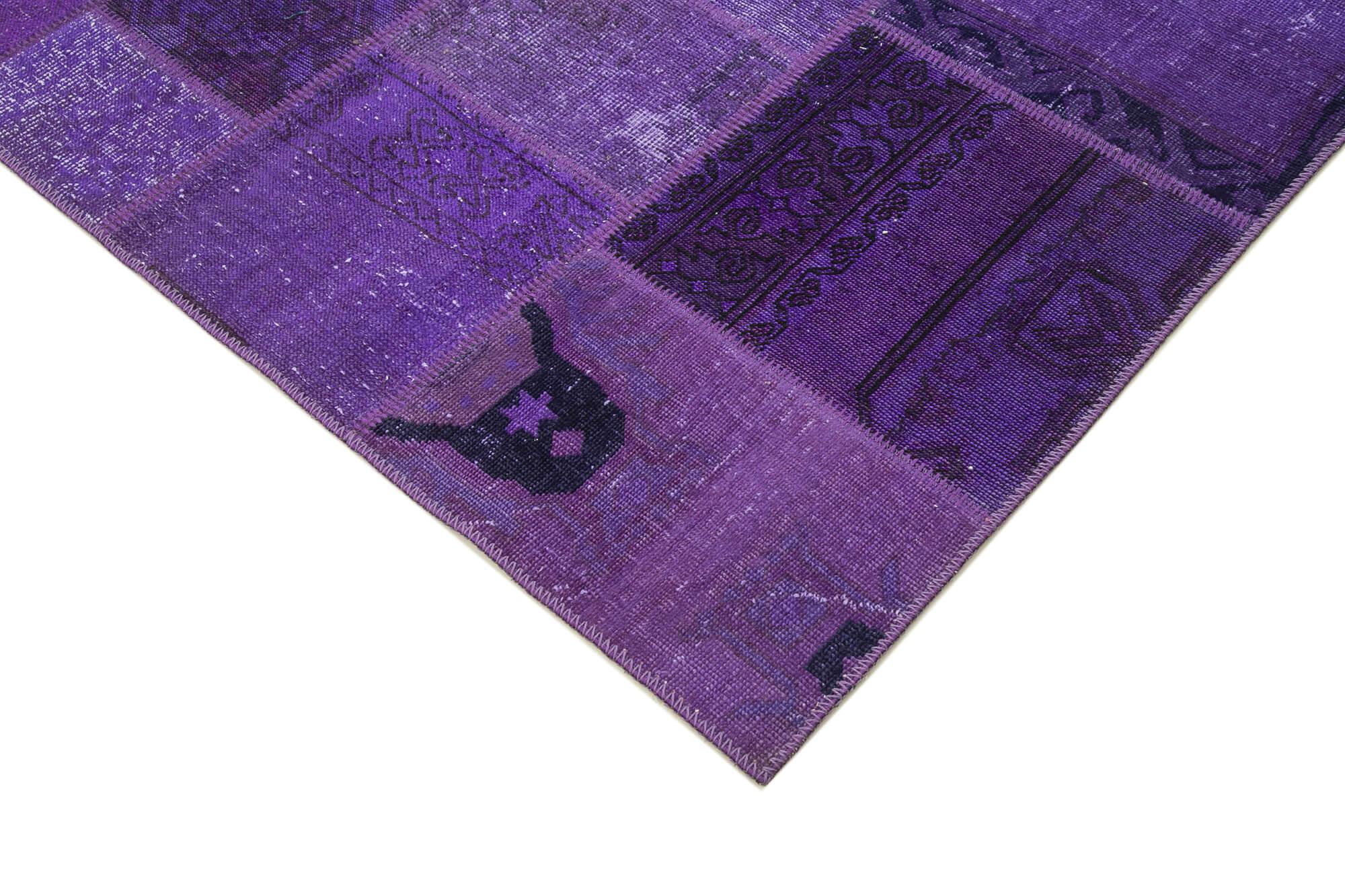 6 x 8 Purple Patchwork Rug - 2560