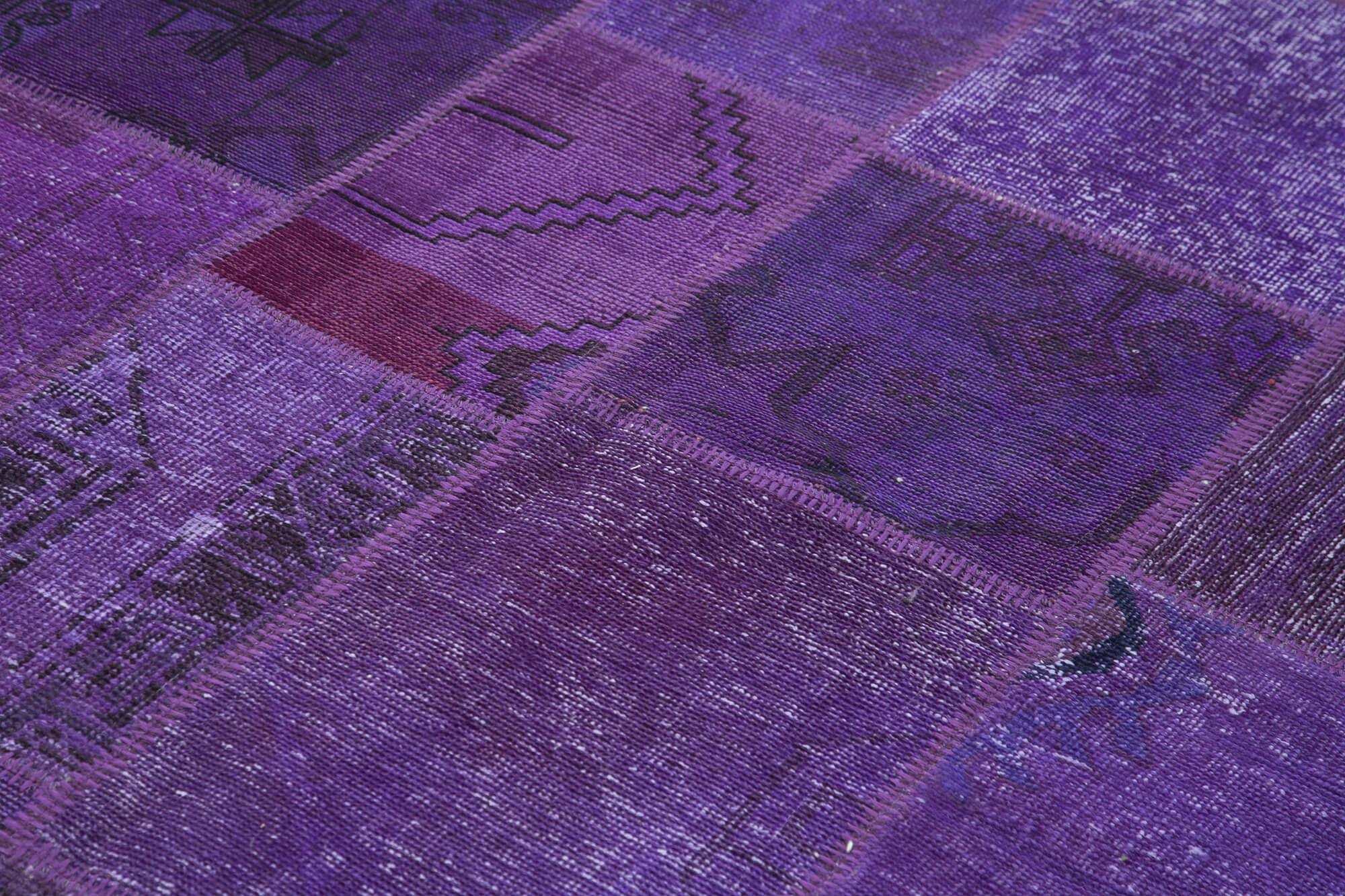 6 x 8 Purple Patchwork Rug - 2560