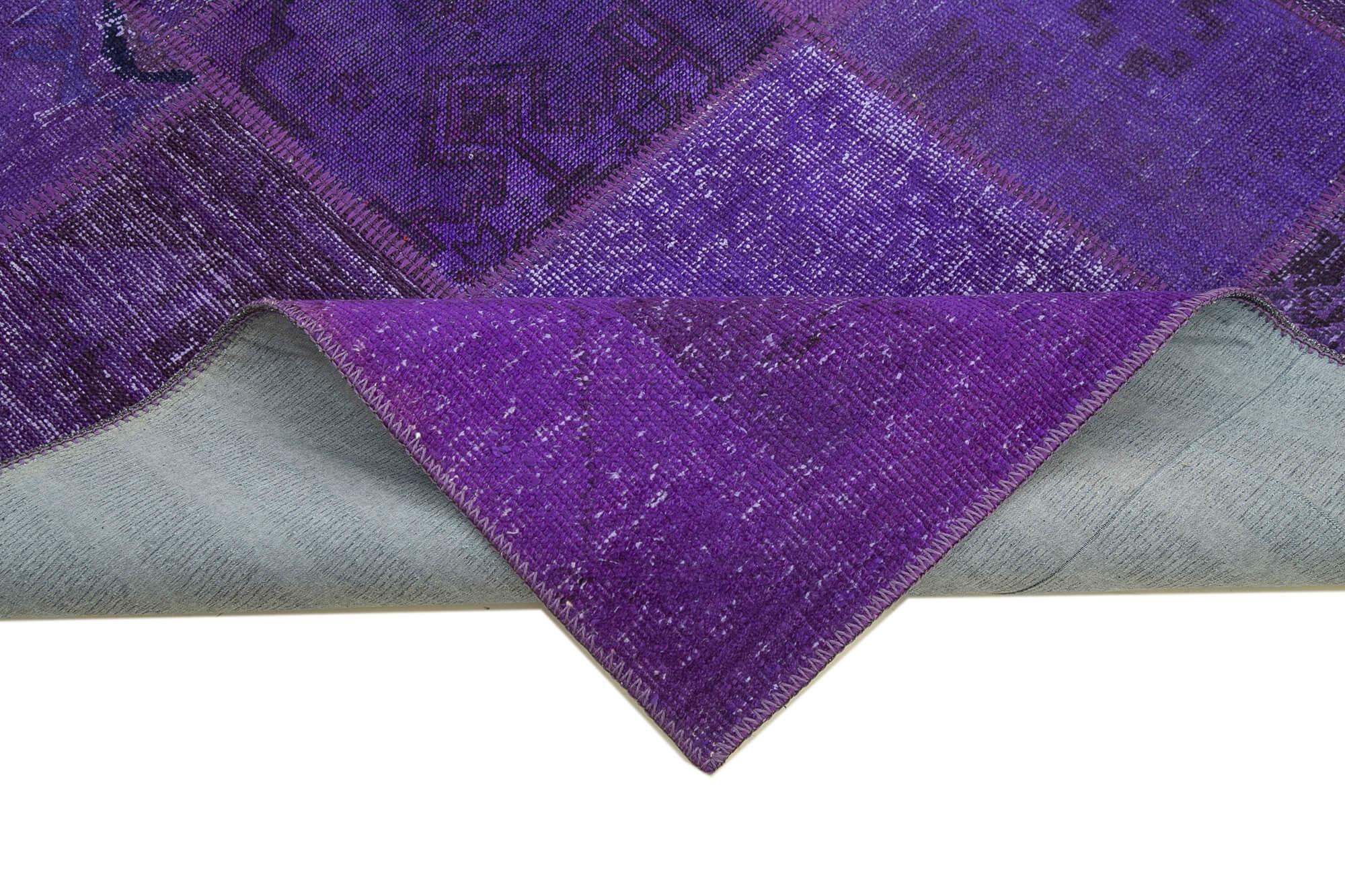 6 x 8 Purple Patchwork Rug - 2560