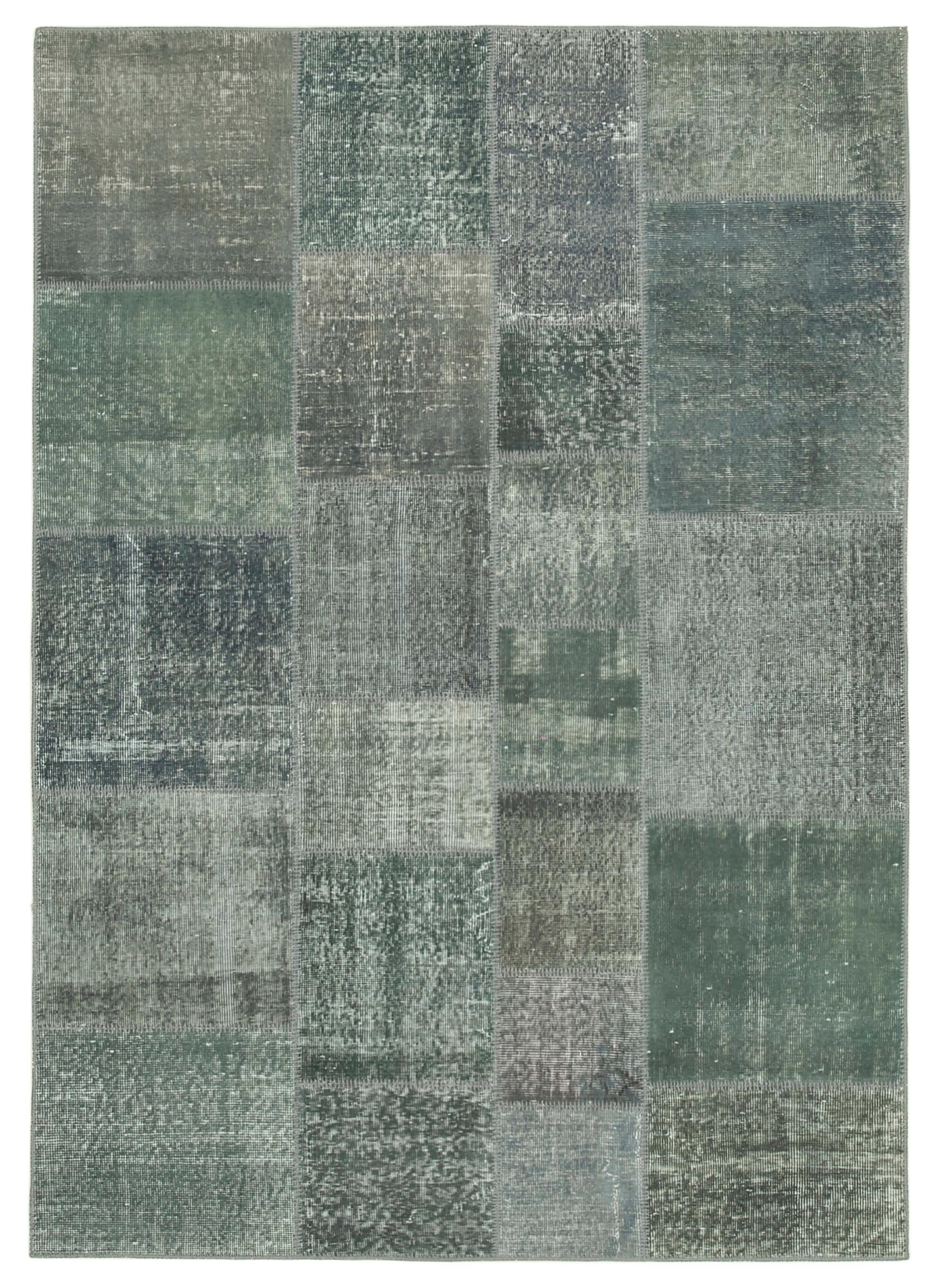 6 x 8 Grey Patchwork Rug - 2561